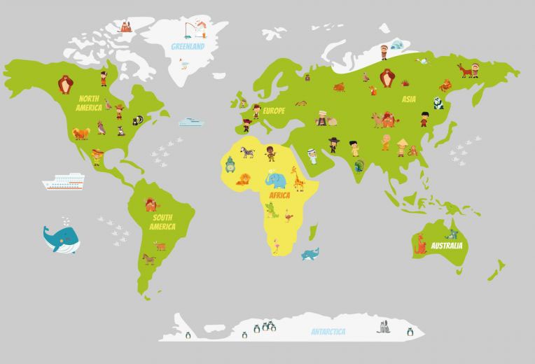 Image of Wall-Art Wandtattoo »Lustige Kinder Weltkarte 3D«, (1 St.) bei Ackermann Versand Schweiz