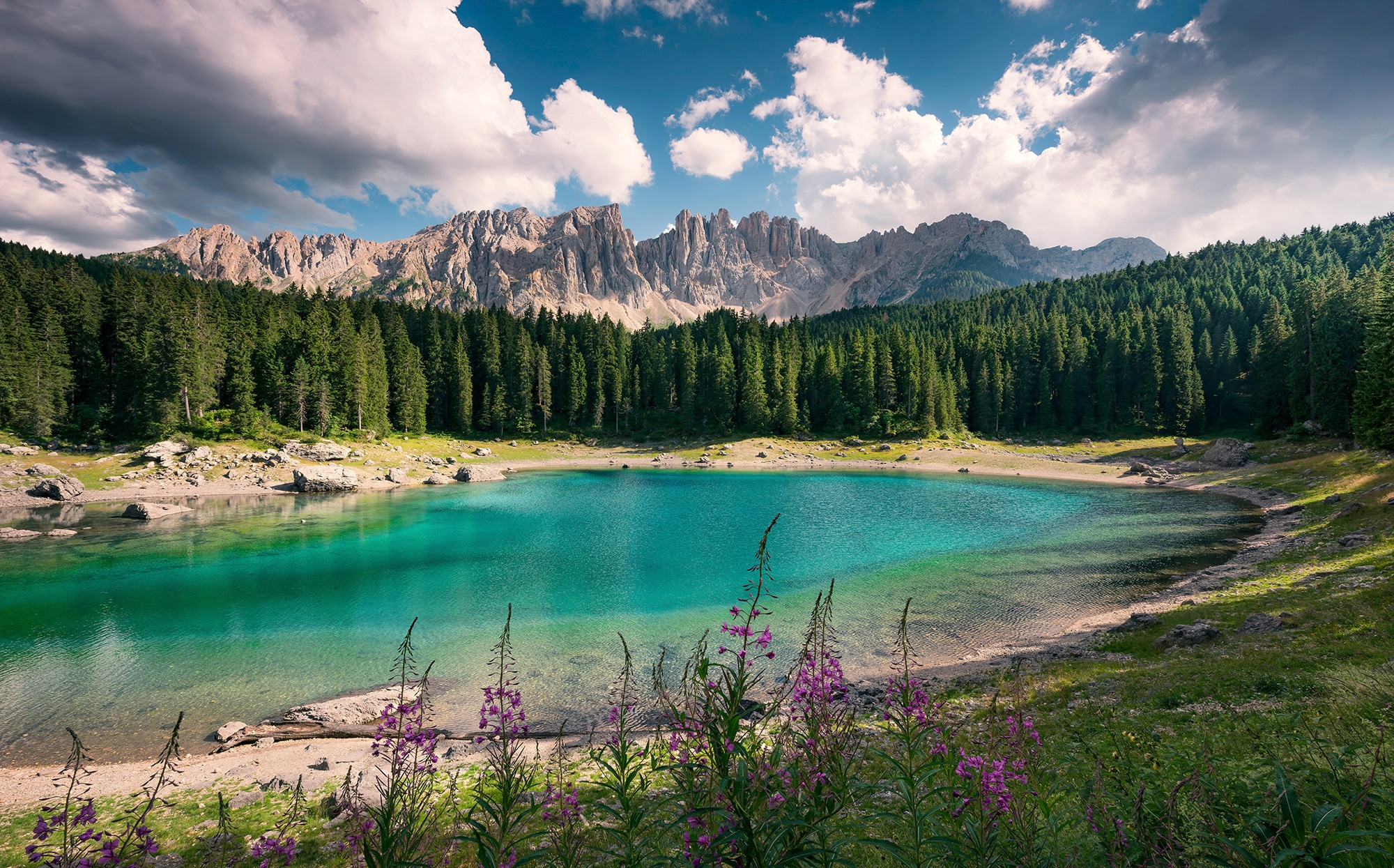 Image of Komar Vliestapete "Digitaldruck Vlies - Dolomitenjuwel - Grösse 450 x 280 cm" bedruckt glatt Wohnzimmer, Schlafzimmer