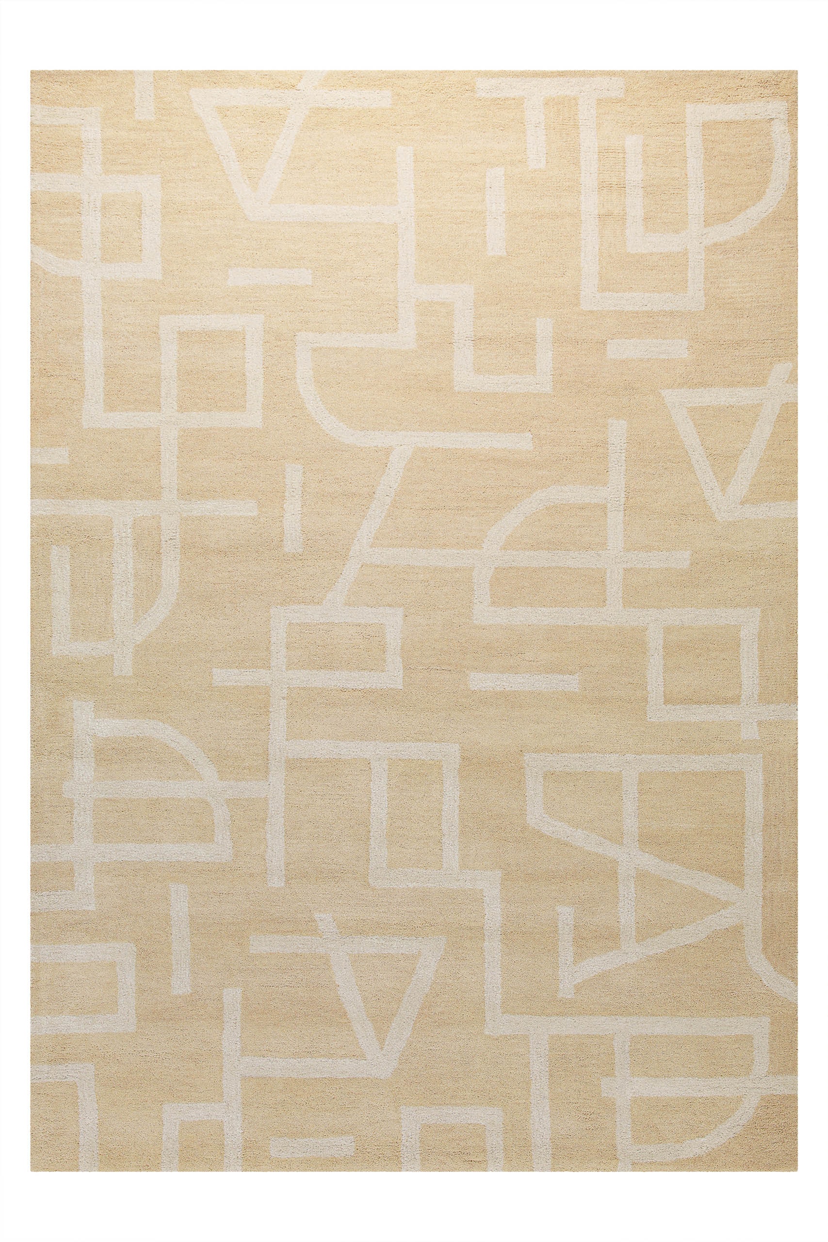 Wecon home Tapis »Beatrice« Rectangulaire 13 mm Höhe Kurzflorteppich, Schurwolle, Konturenschnitt, handgetuftet, Wohnzimmer