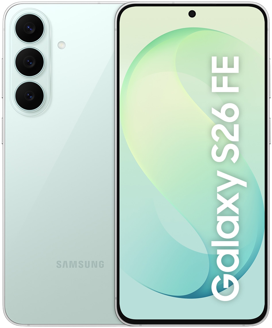 Image of Samsung Smartphone "Galaxy S26 FE" light green