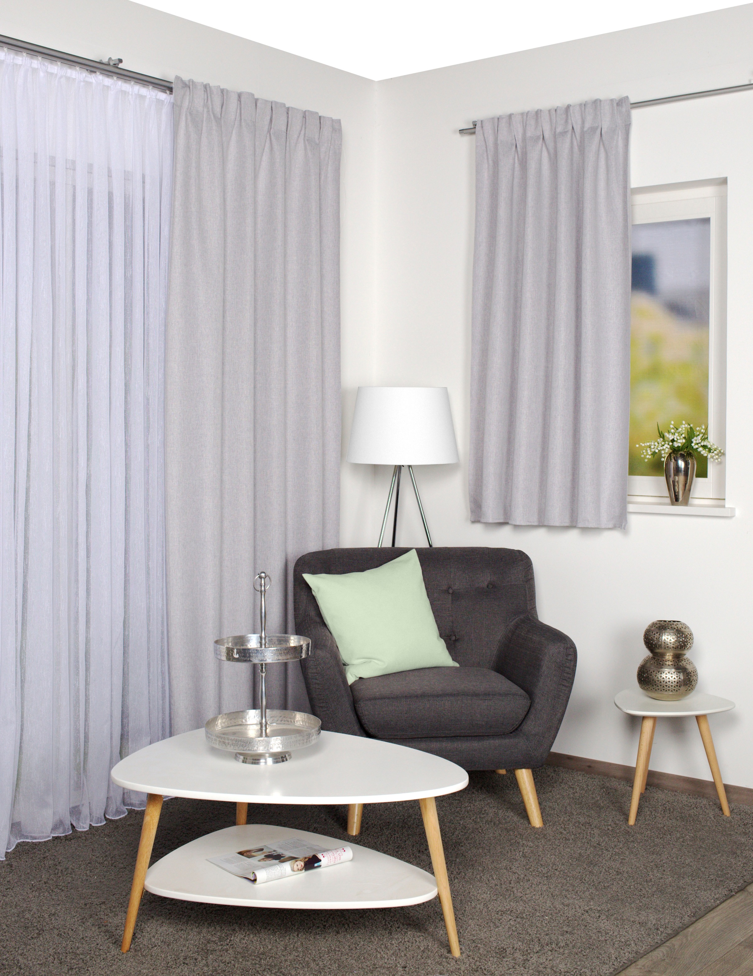 Image of Home Basics Gardine »SANDO Set«, (3 St.), Fertigschal, blackout bei Ackermann Versand Schweiz