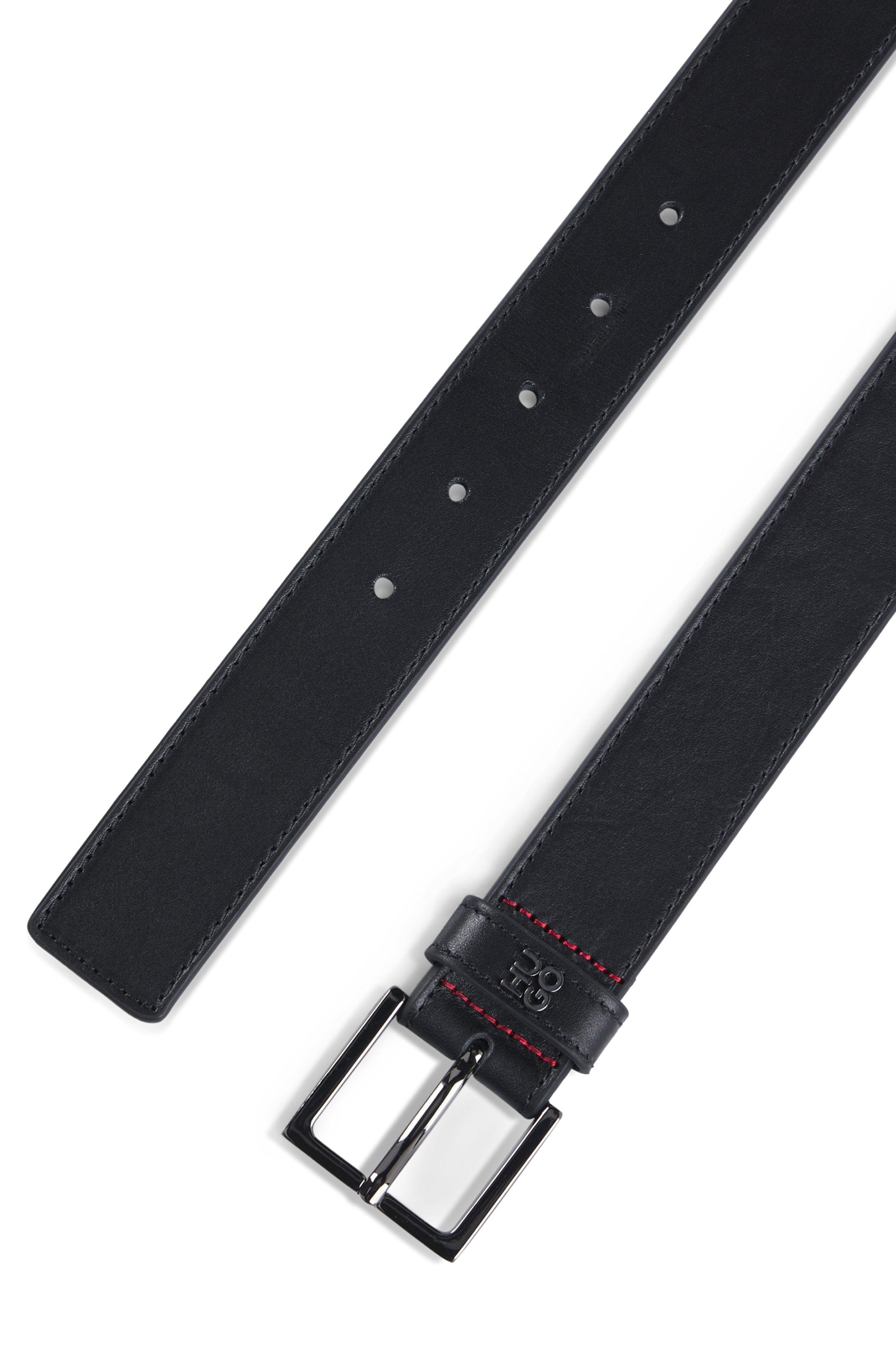 HUGO Ceinture en cuir »Giove HU-GO-StG Sz35« mit Logo auf der Schlaufe