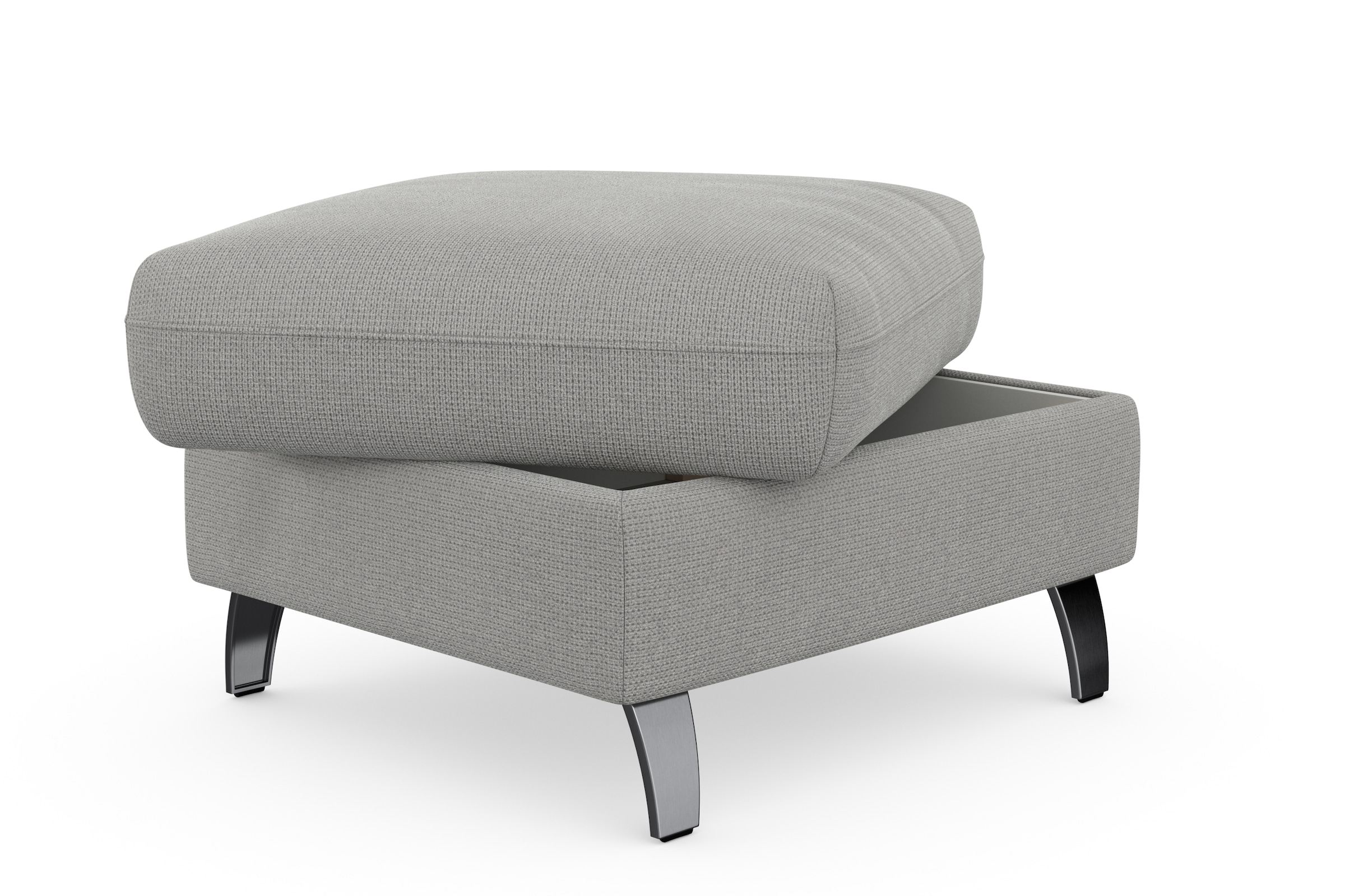 sit&more Stauraumhocker »Grenoble«, mit Stauraum und satinierten Füssen