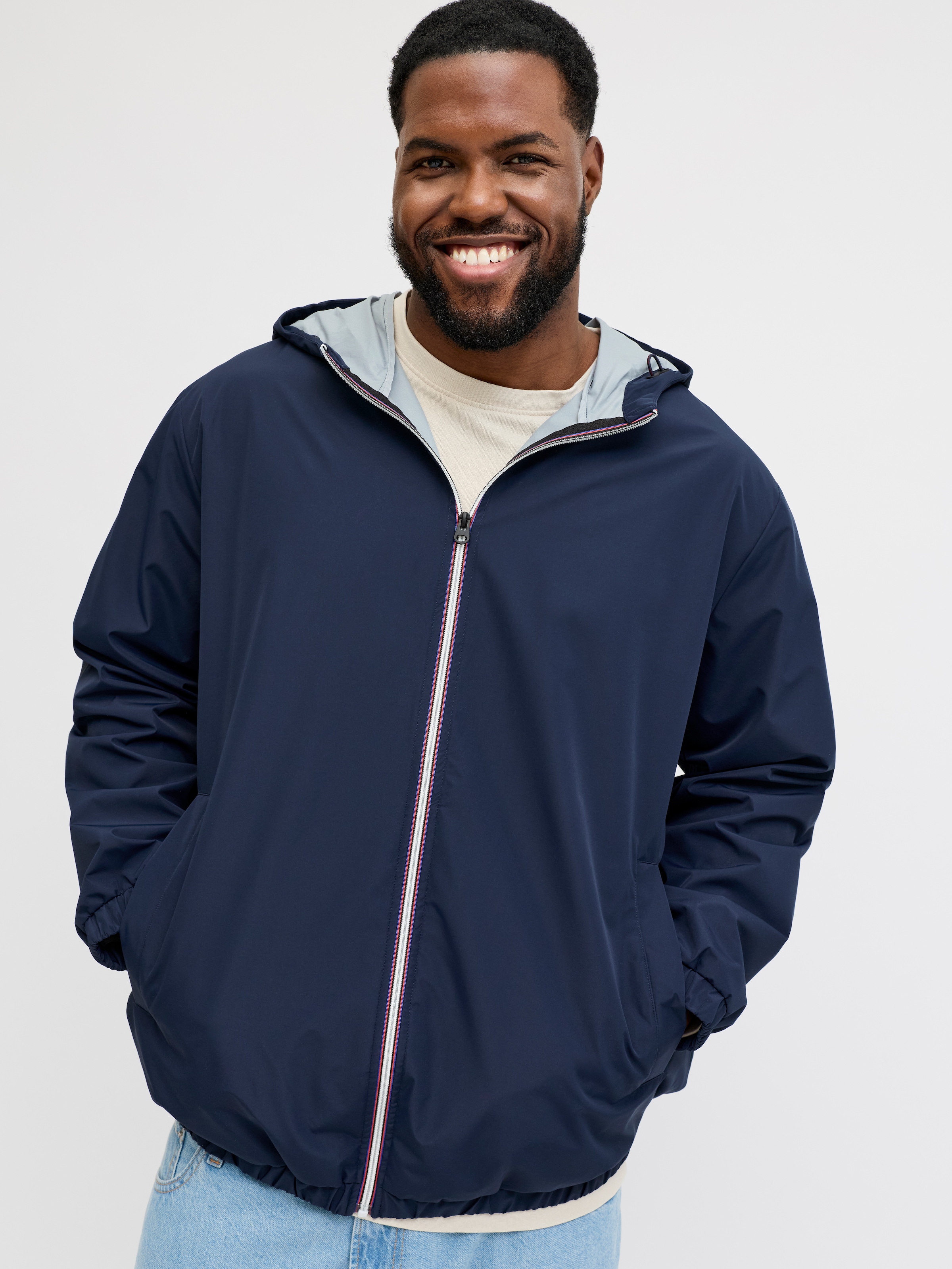 Image of Jack & Jones PlusSize Blouson "JJJAKE LIGHT JACKET PLS" mit Kapuze