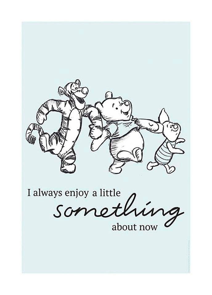 Image of Komar Bild "Winnie the Pooh Little Something" Disney 1 Stk. tlg. Wandbild zur Dekoration im Kinderzimmer - ohne Rahmen