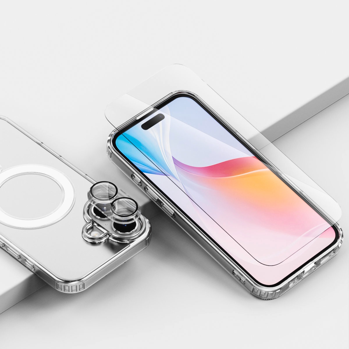 4smarts Handyhülle »3in1 Premium Starter Set für Apple iPhone 16«, Backcover, Schutzhülle, Handyschutzhülle, Case, Schutzcase, stossfest