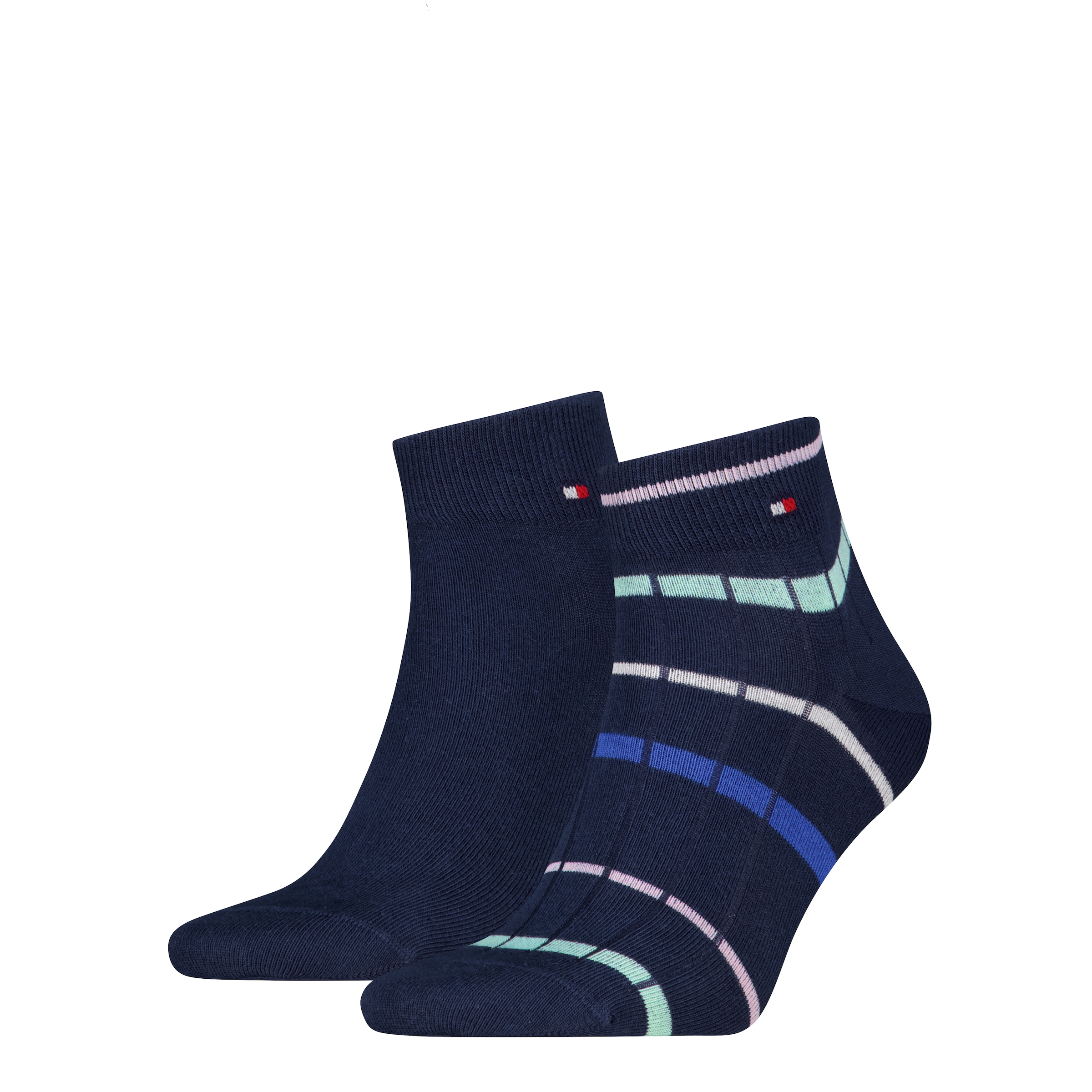 Tommy Hilfiger Chaussettes courtes »TH MEN QUARTER 2P SUMMER BRETON« 2 Paar, 