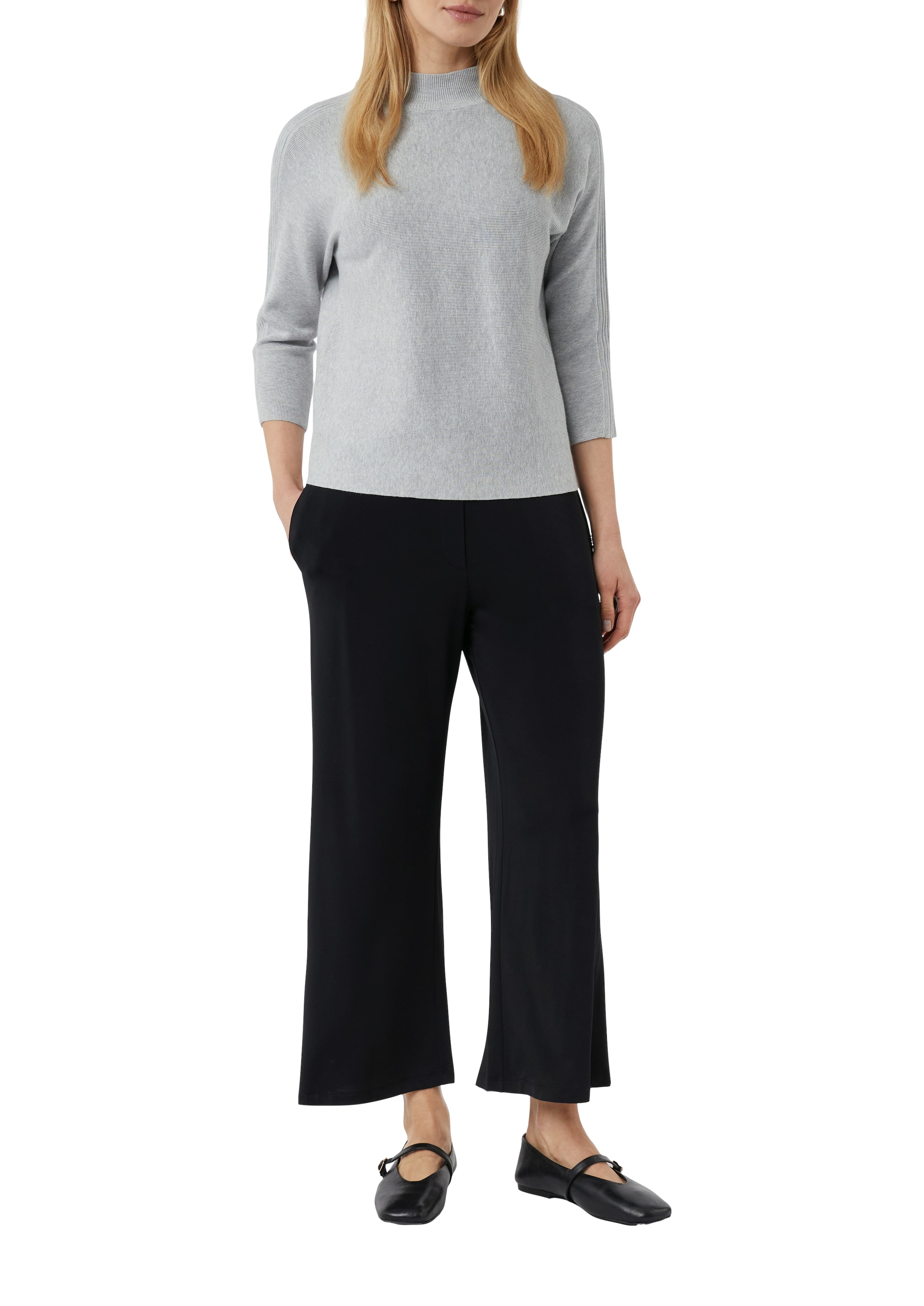 Comma Strickpullover mit Fledermausärmeln