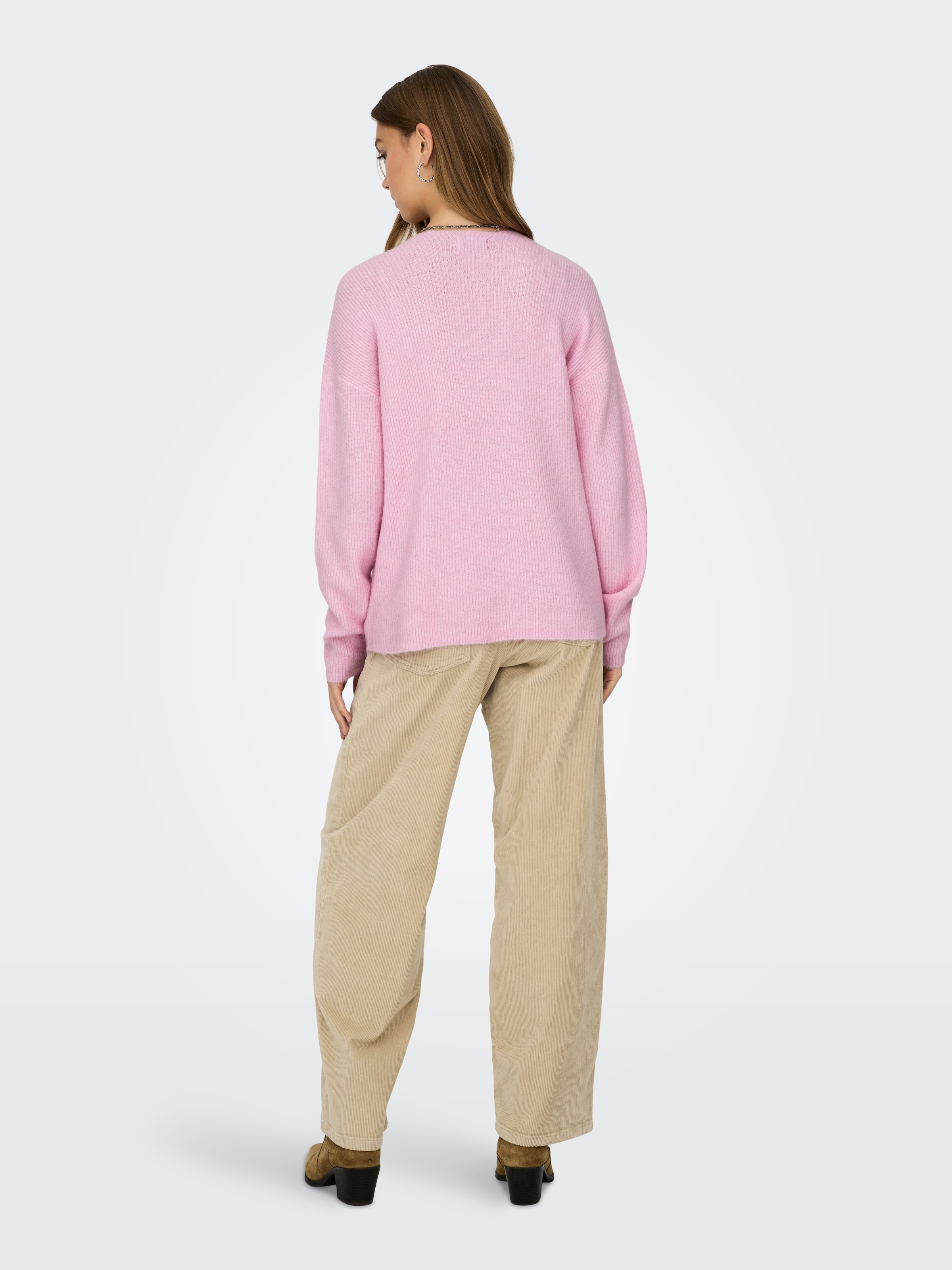 ONLY Pull col V »ONLCAMILLA V-NECK L/S PULLOVER KNT NOOS« Materialmix, regular fit