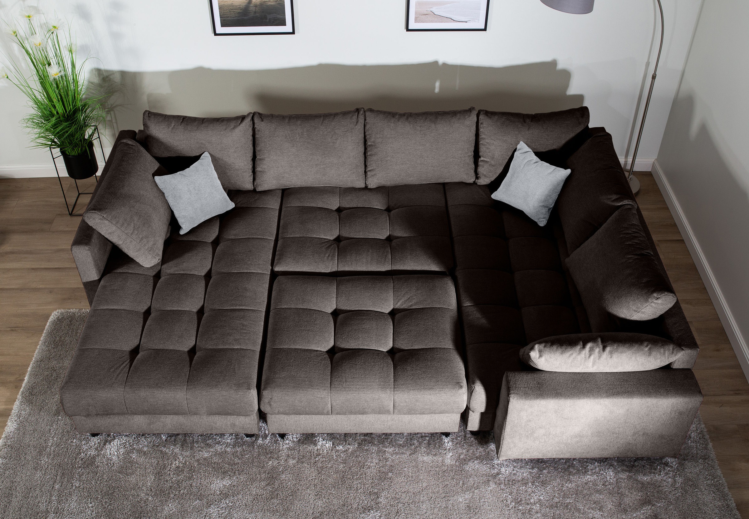 Home affaire Wohnlandschaft »Toni U-Form«, (Cord-Bezug)
