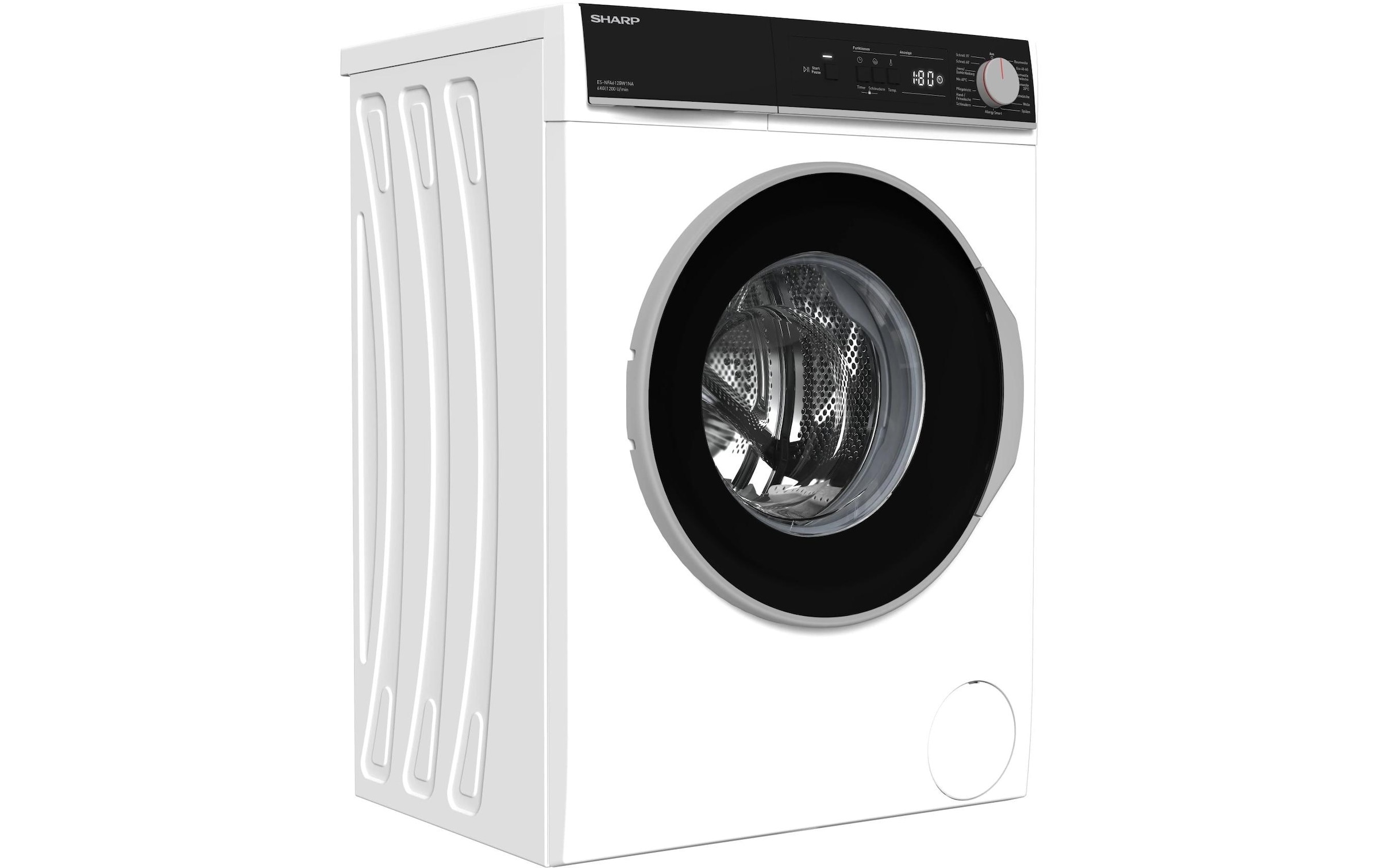 Sharp Machine à laver »ES-NFA612BW1NA-DE« 6 kilos 1200 U/min