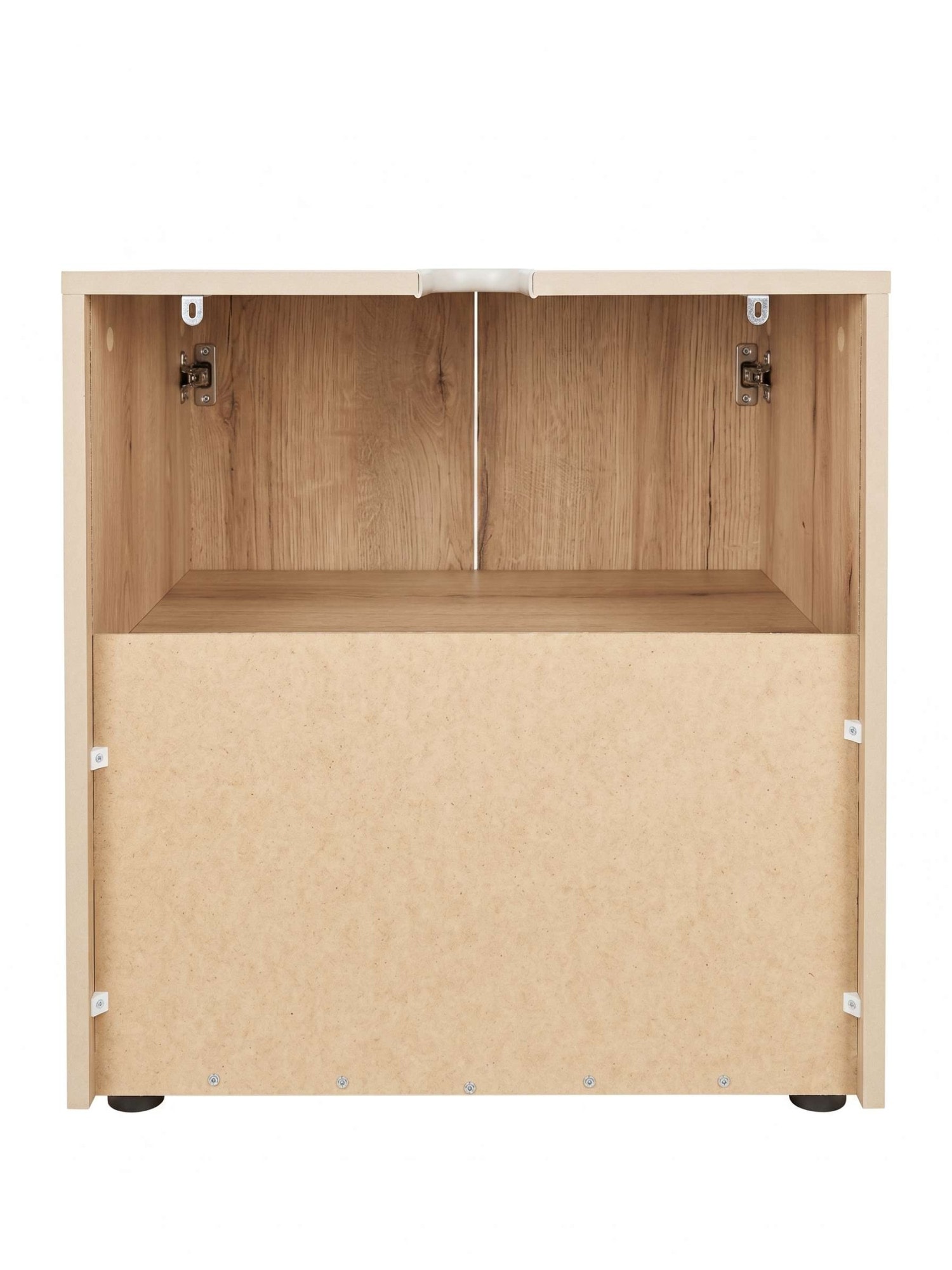 GOODproduct Waschbeckenunterschrank »Baltrum« Breite 60 cm dekorative Lamellenoptik