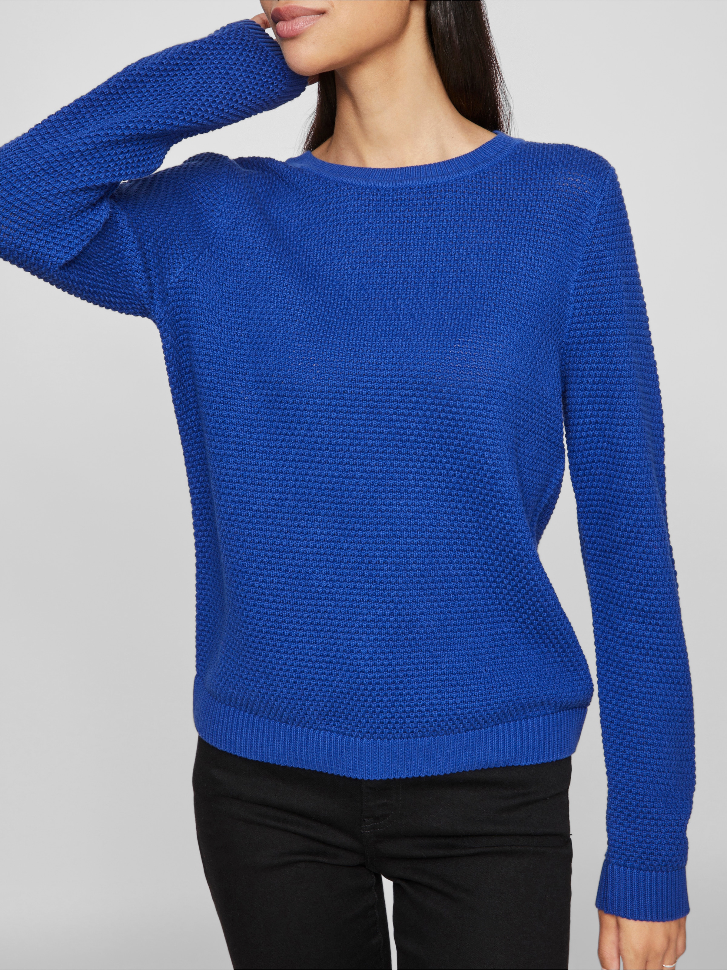 Vila Rundhalspullover »VIDALO O-NECK L/S KNIT TOP- NOOS«