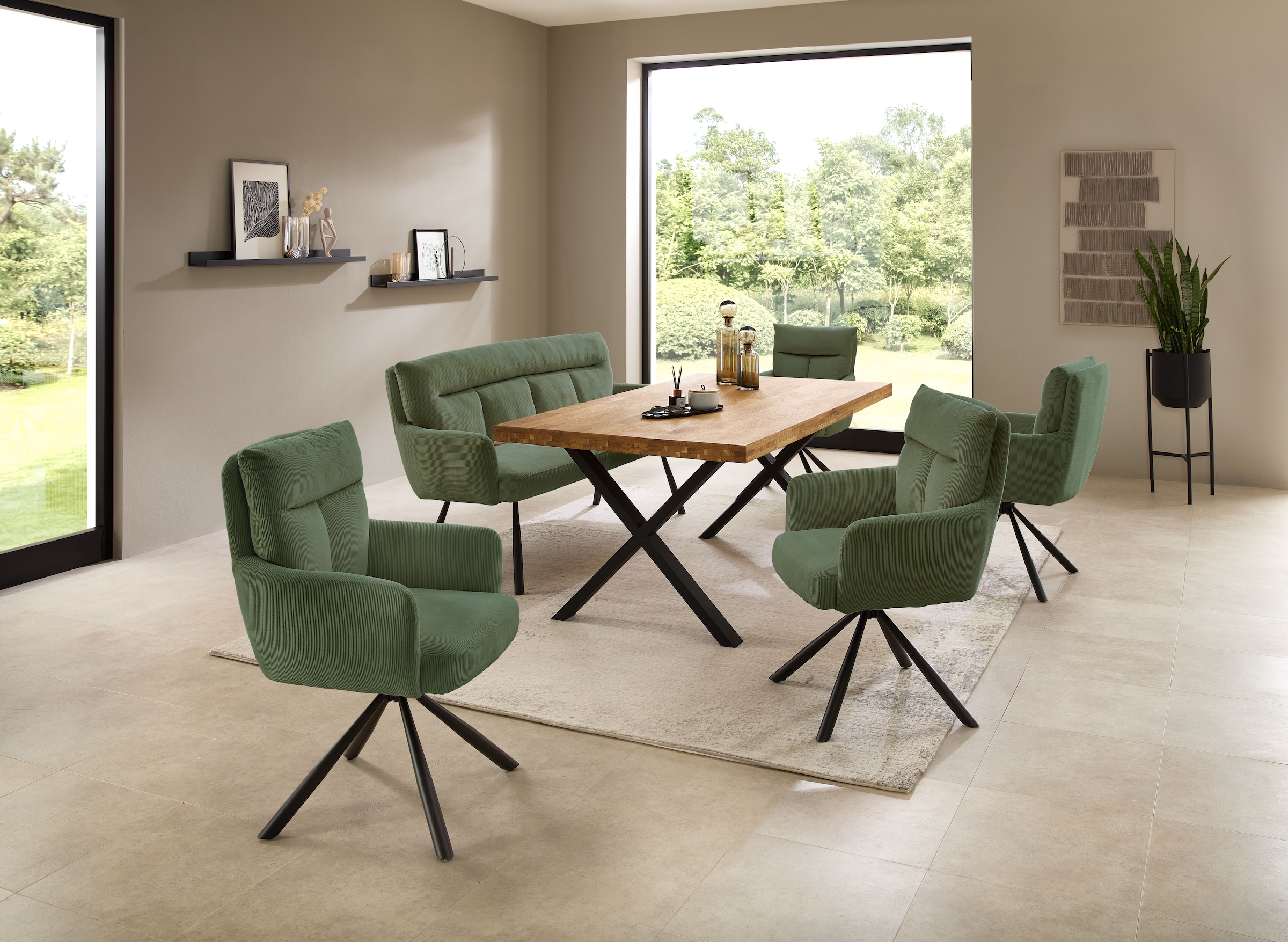Stolkom Banc rembourré »Sofia Polsterbank B/H/T 180x93x69 cm« 1 cuis tlg. largeur 180cm, ressorts ensachés dans l'assise