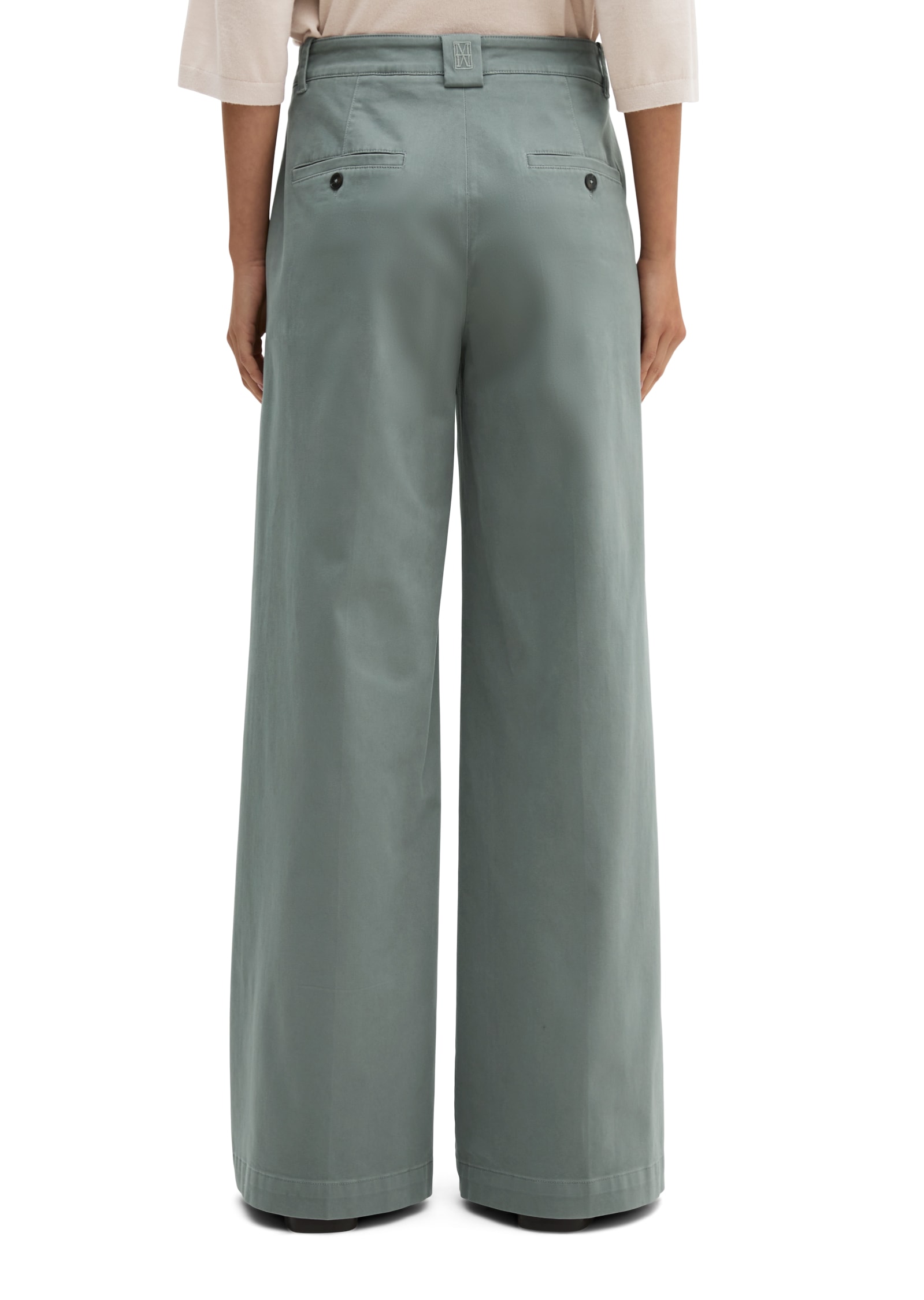 Marc O'Polo Pantalon en tissu »MARGO WIDE«  en coton biologique satin stretch