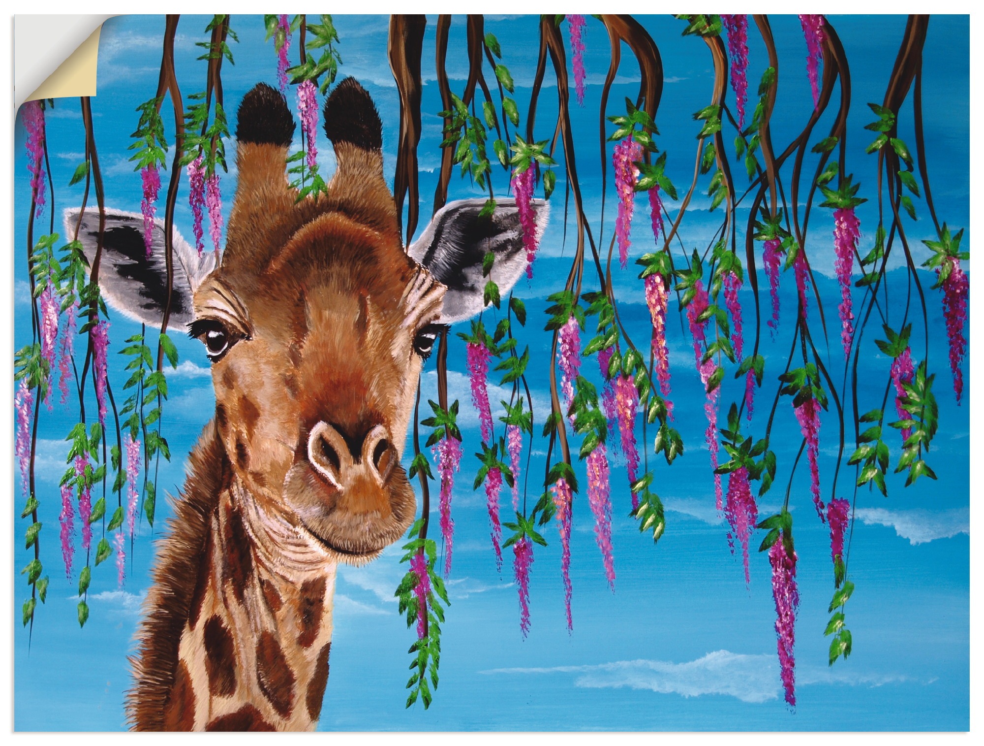 Image of Artland Wandbild »Giraffe«, Wildtiere, (1 St.), in vielen Grössen & Produktarten - Alubild / Outdoorbild für den Aussenbereich, Leinwandbild, Poster, Wandaufkleber / Wandtattoo auch für Badezimmer geeignet bei Ackermann Versand Schweiz