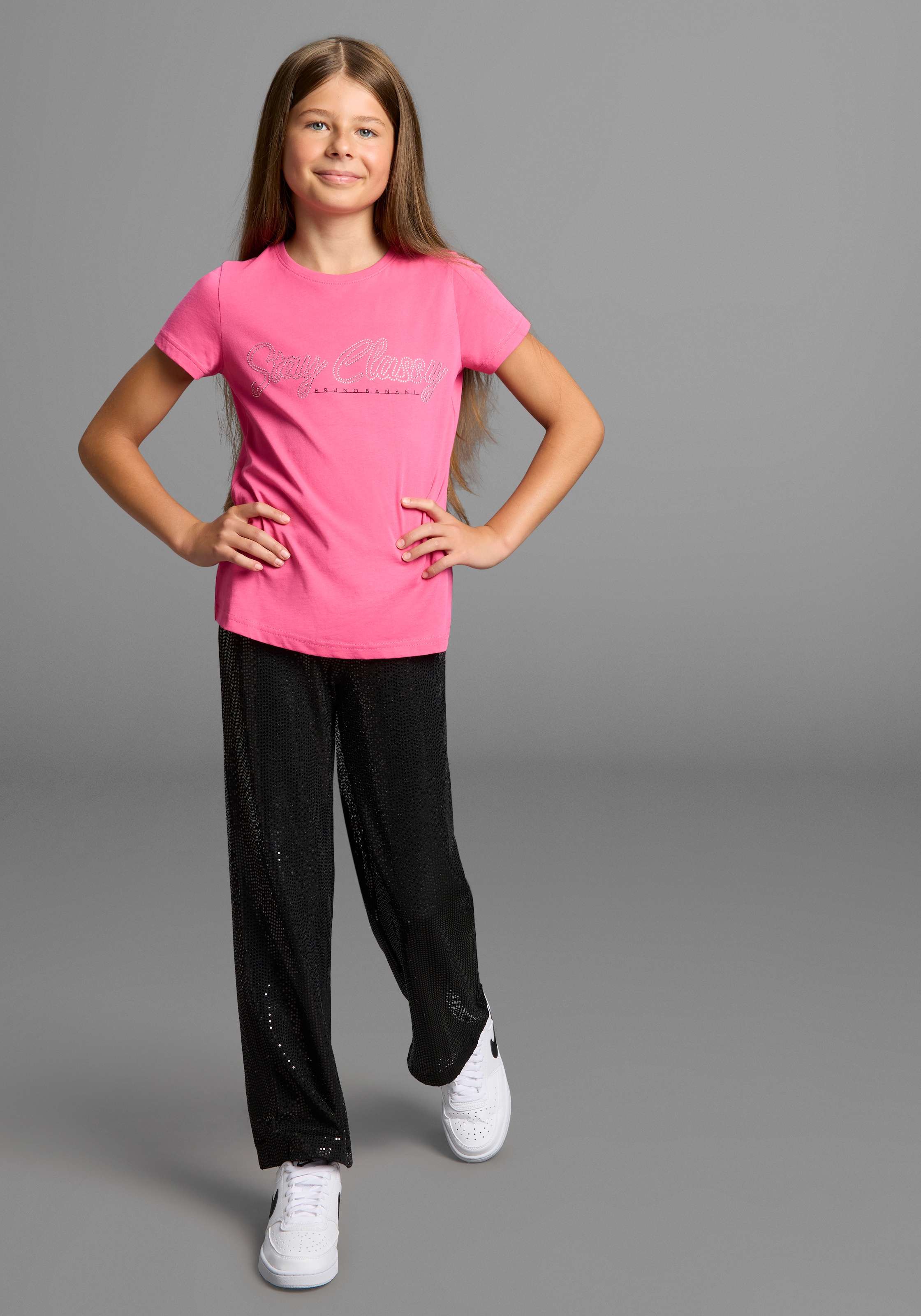 Bruno Banani Pantalon à enfiler »Weite Hose mit Glitzer«  NEUHEIT: BRUNO BANANI für TEENS! Weite Pailletten-Hose