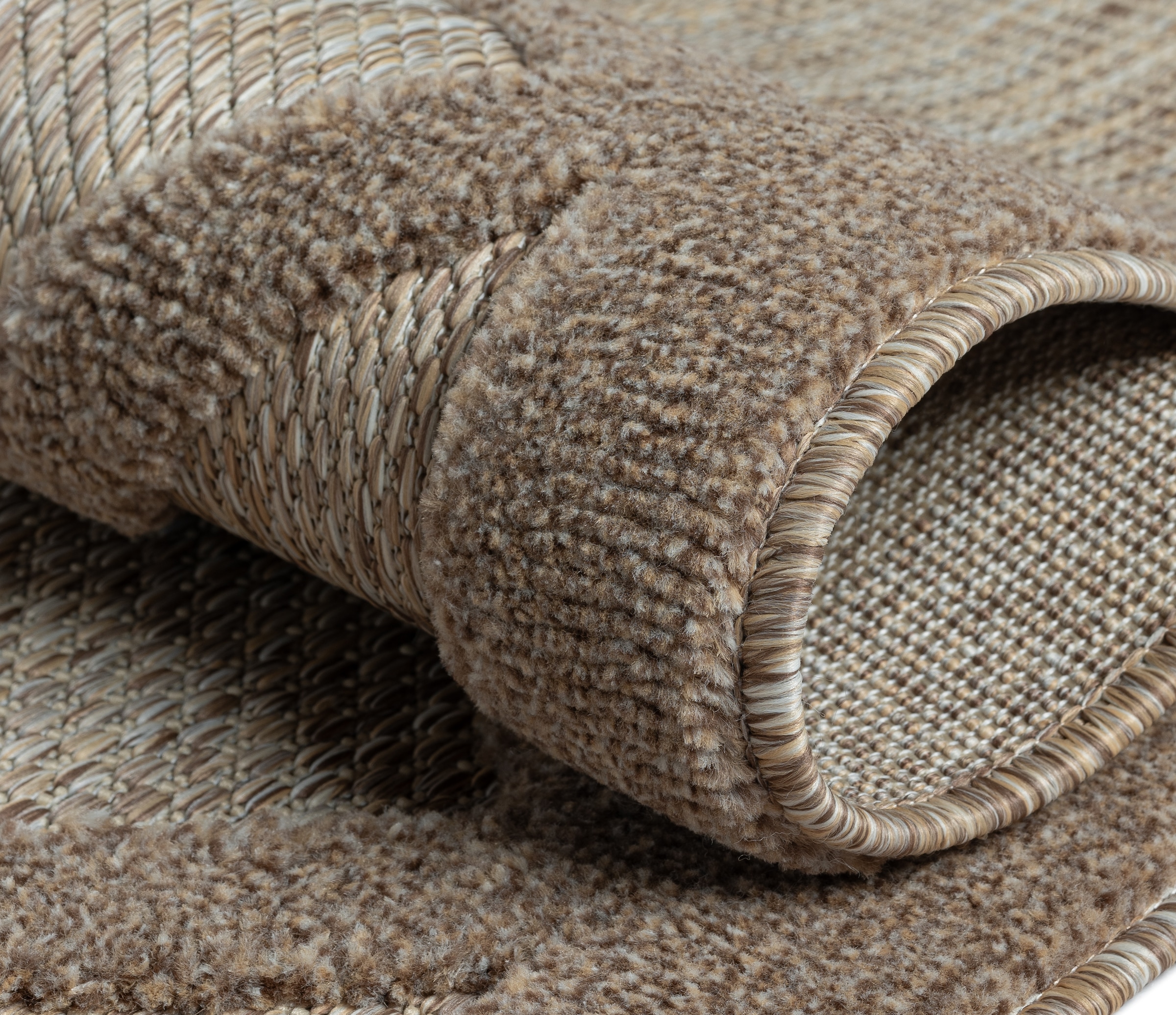 Myflair Möbel & Accessoires Teppich »Amara, LAGERRÄUMUNG!«, rechteckig, 8 mm Höhe, Uni Farben, Hoch-Tief Effekt, Outdoor geeignet, Balkon, Terrasse