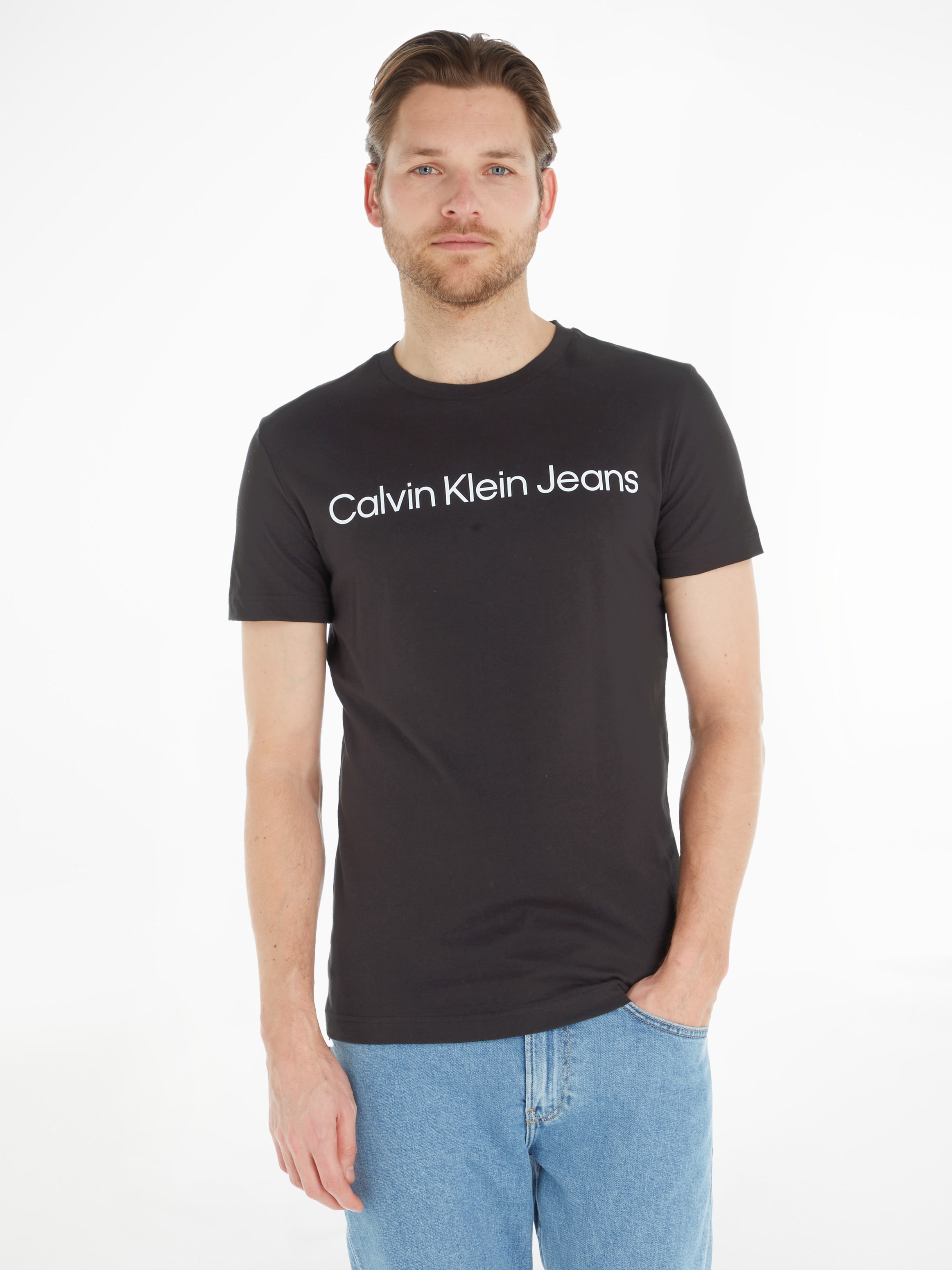Calvin Klein Jeans T-Shirt »CORE INSTITUTIONAL LOGO SLIM TEE«, mit logo-Schriftzug