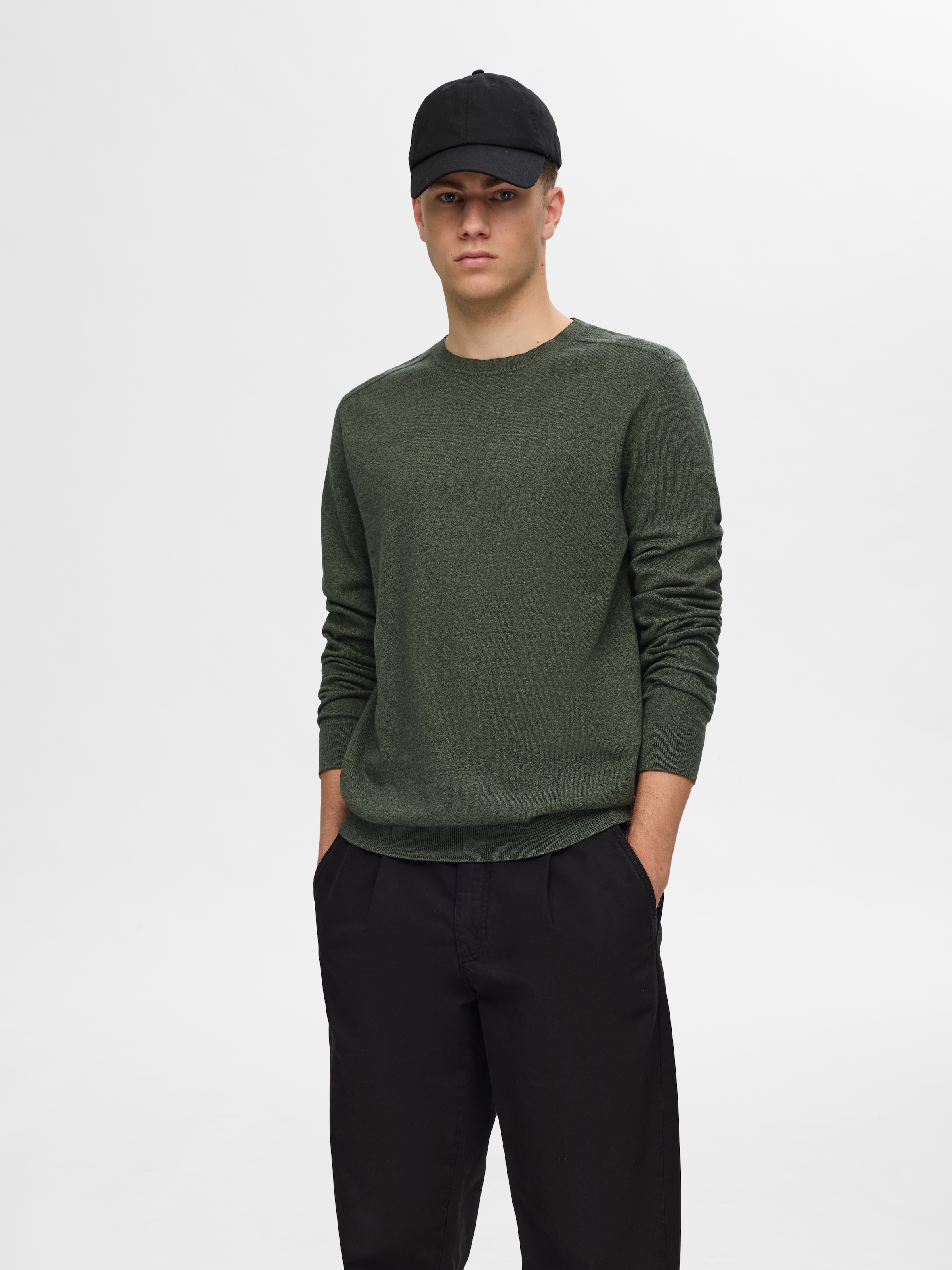 SELECTED »SLHBERG CREW NECK NOOS« Baumwolle, regular fit