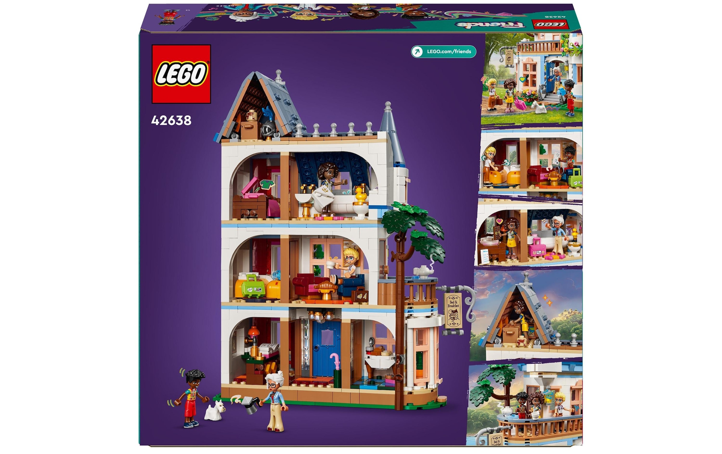LEGO® Spielbausteine »Friends Burg mit Ferienunterkunft 42638«