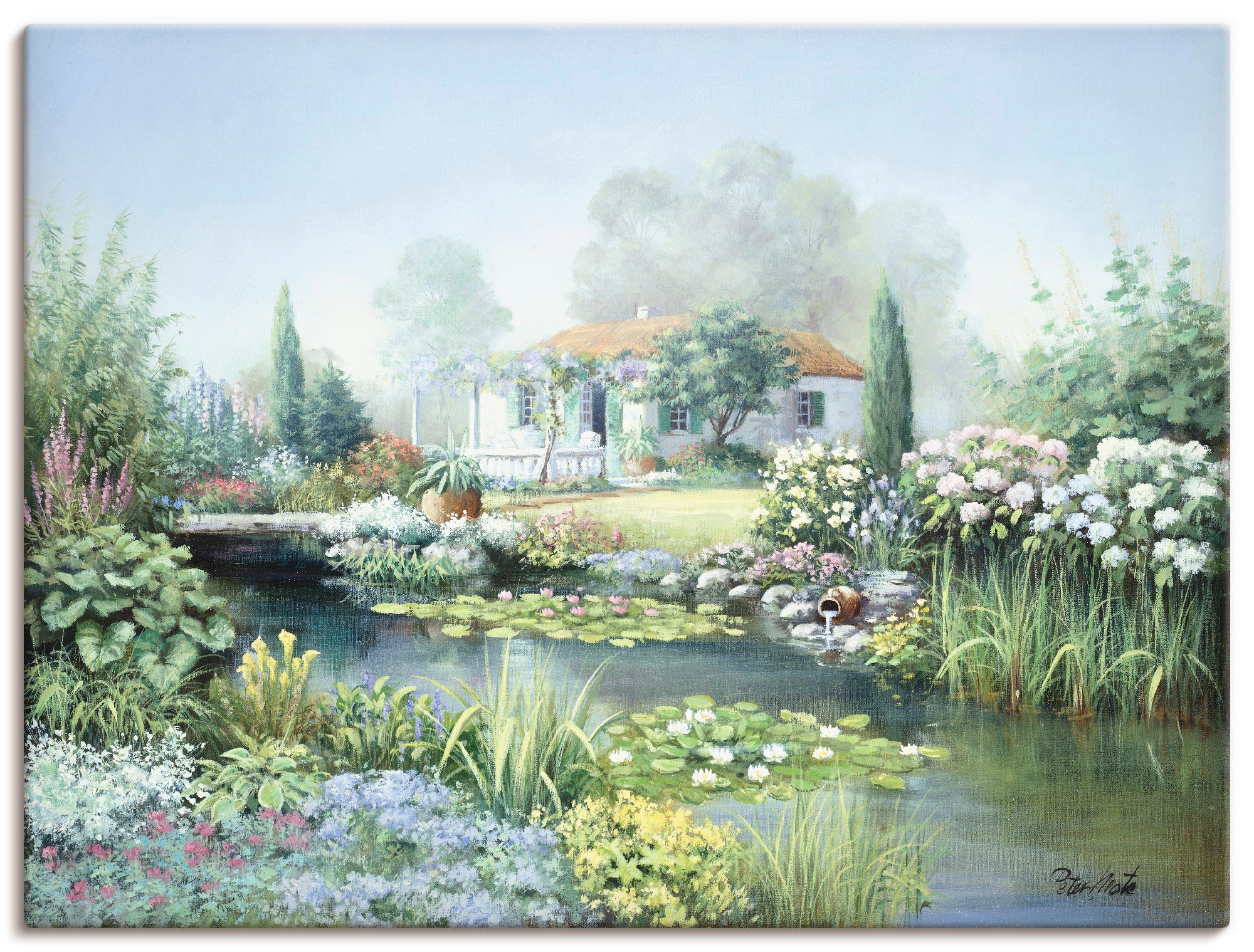 Image of Artland Leinwandbild "Schatzgarten" Garten 1 Stk. tlg. auf Holzrahmen gespannt