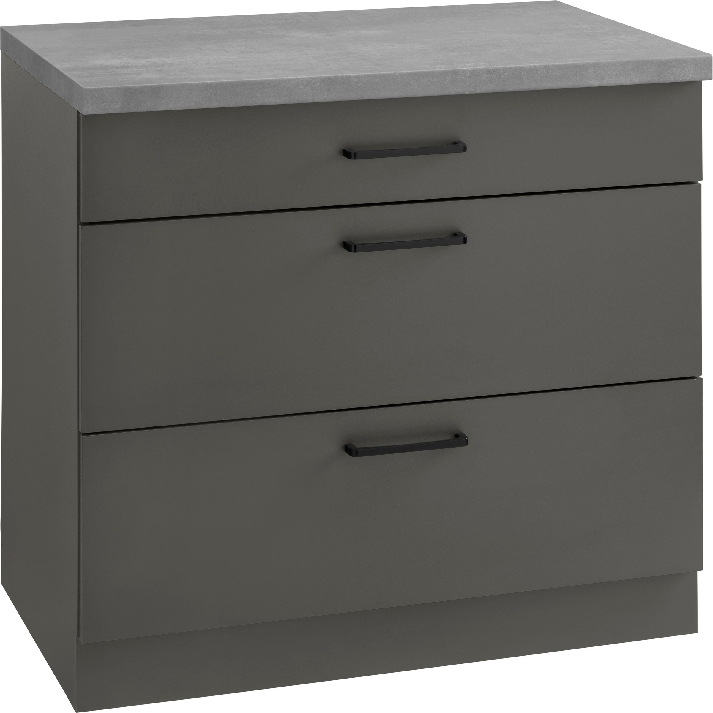 Image of wiho Küchen Unterschrank »Esbo«, 90 cm breit, mit 2 grossen Auszügen bei Ackermann Versand Schweiz