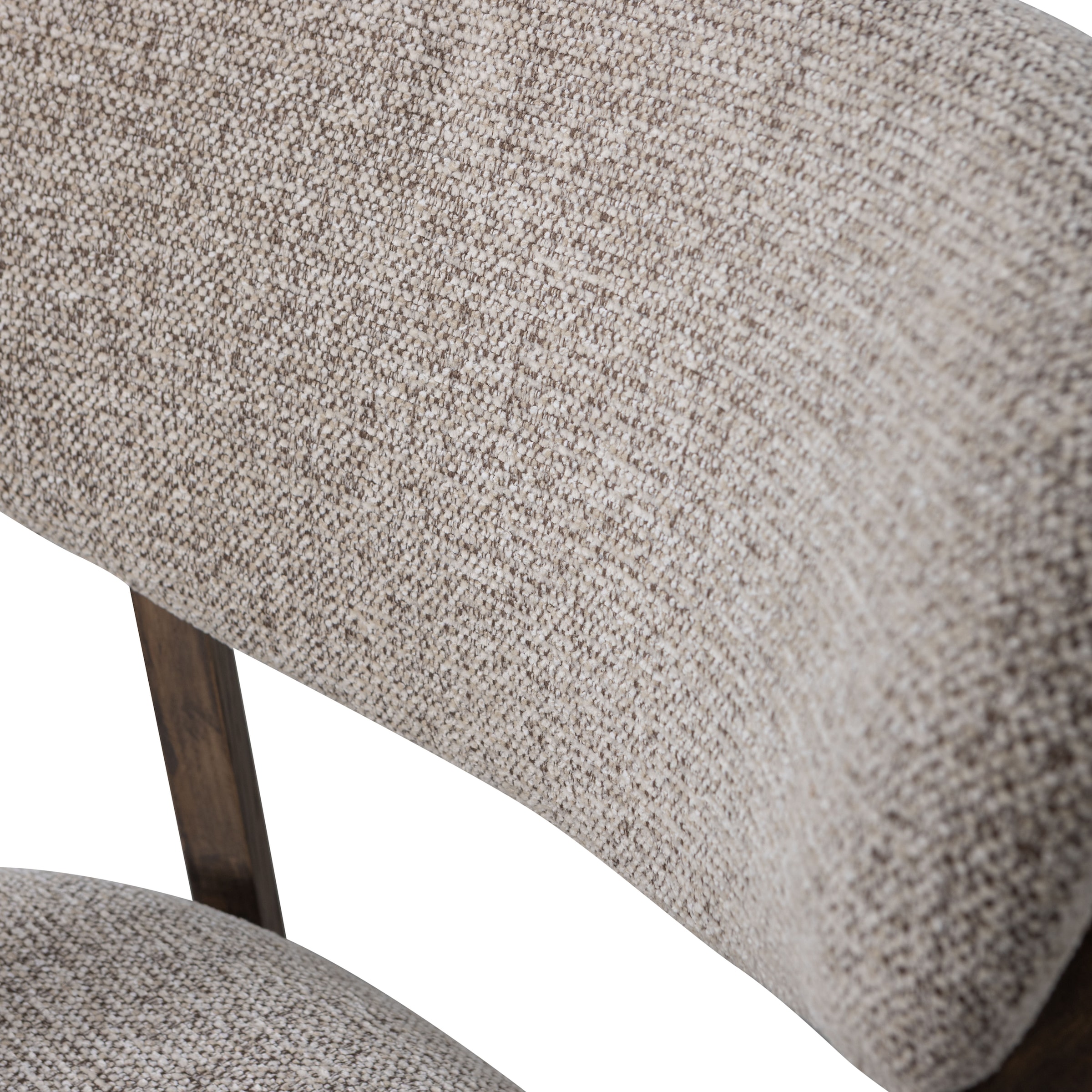 WOOOD Loungesessel »Udar mit More-Melange-Bezug und Eichenholzgestell, B68 x T75 x H76 cm« Sehr hohe Verschleissfestigkeit, Tragkraft 120 kg, mittlere Sitzhöhe