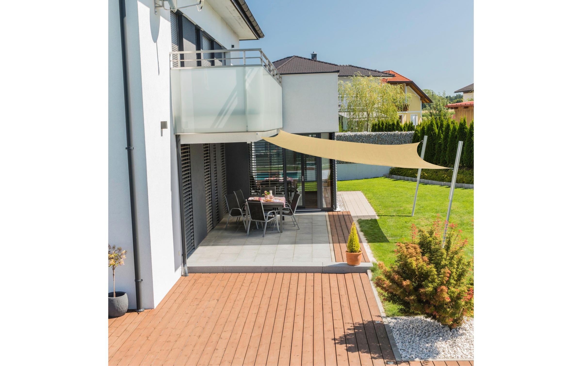Windhager Sonnensegel »Sonnensegel Champagner 5.0m, Quadratisch«