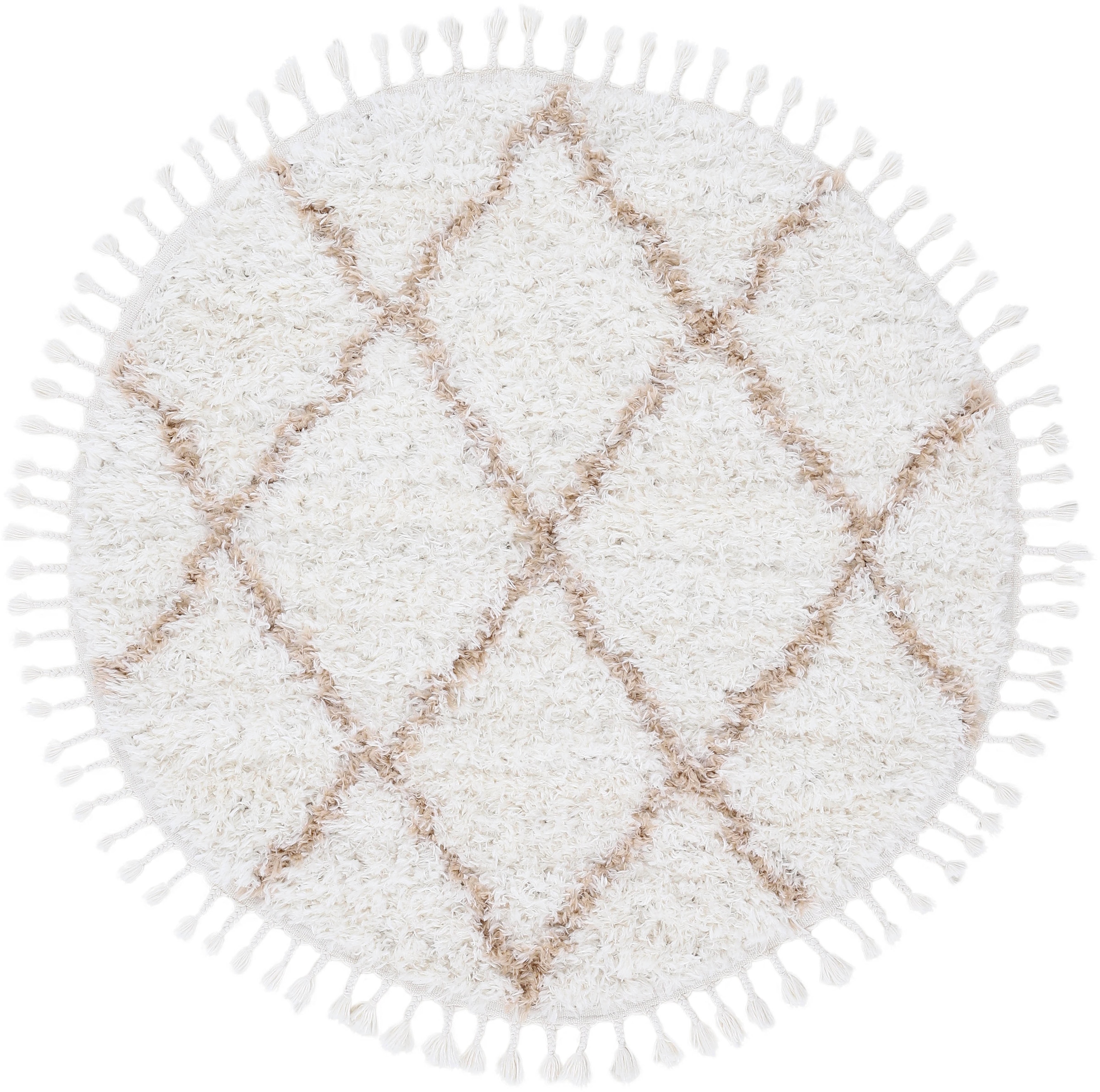 Image of carpetfine Hochflor-Teppich "Eddy" rund 30 mm Höhe Shaggy Langflor mit Fransen, starke Grössenauswahl, Wohnzimmer