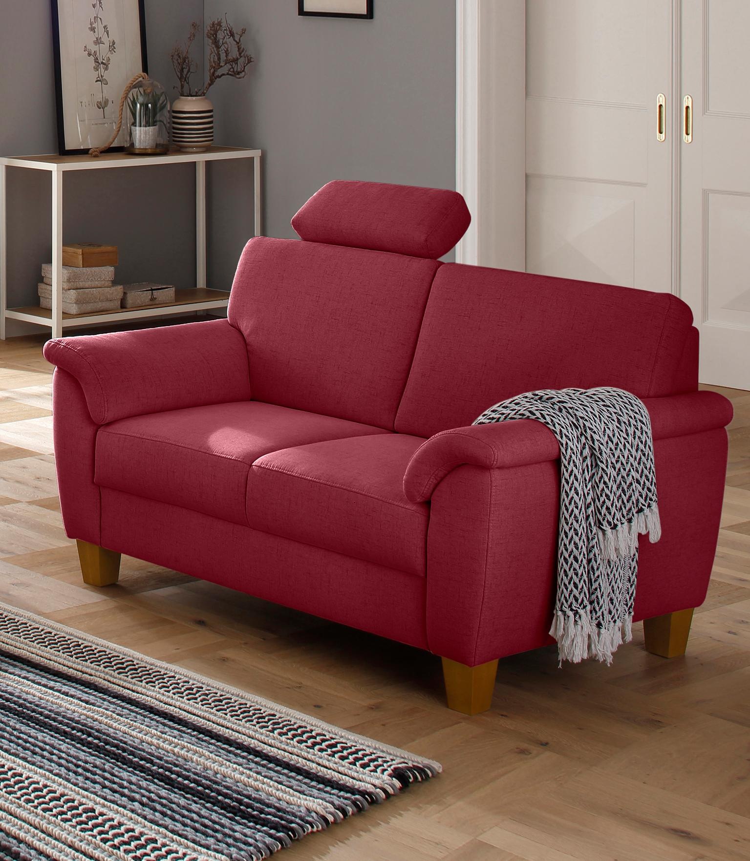 Image of Home affaire 2-Sitzer »Alta«, mit Federkern und Kontrastnaht, Füsse Buche eichefarben bei Ackermann Versand Schweiz