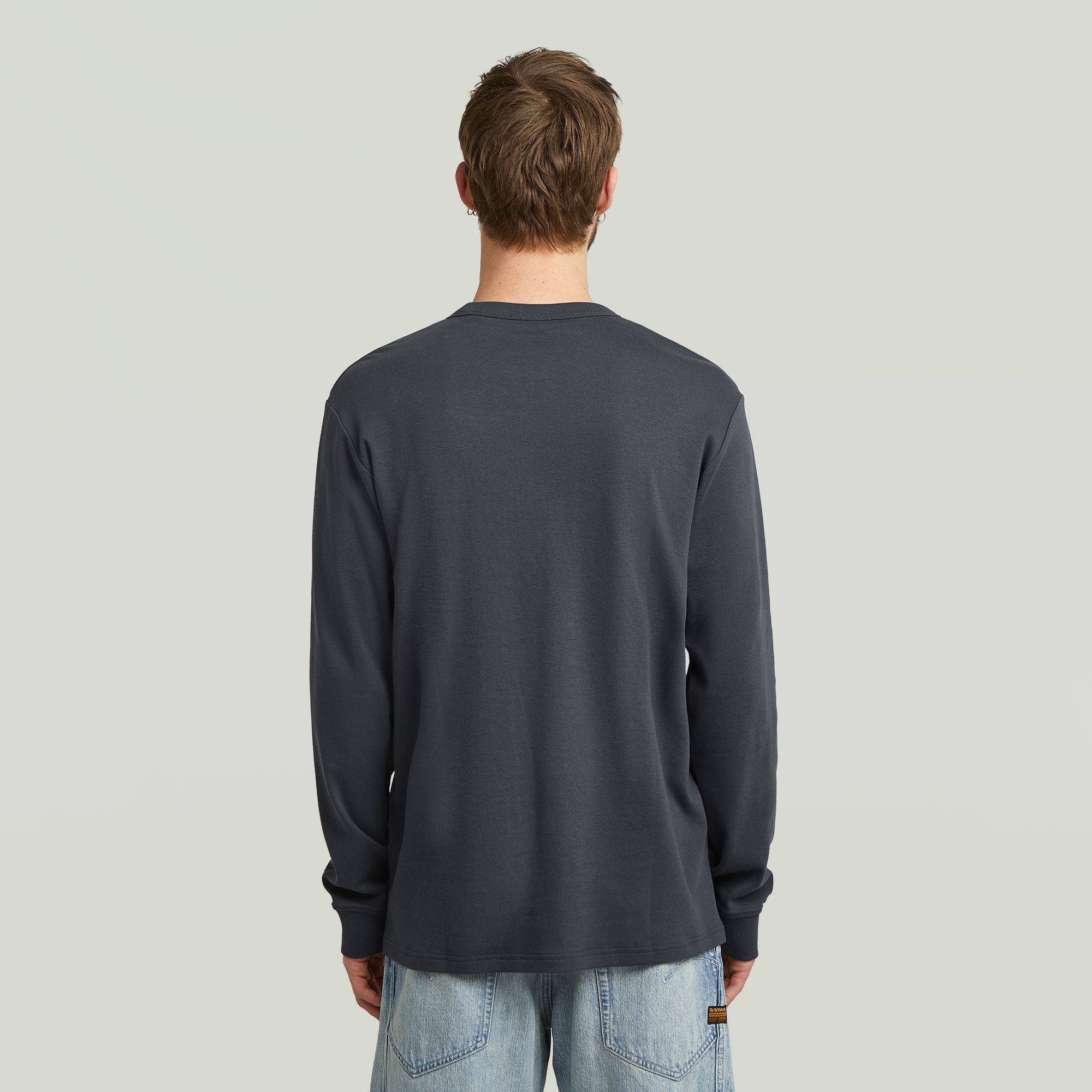 G-STAR Longsleeve »Nifous R« mit geripptem Einsatz vorne