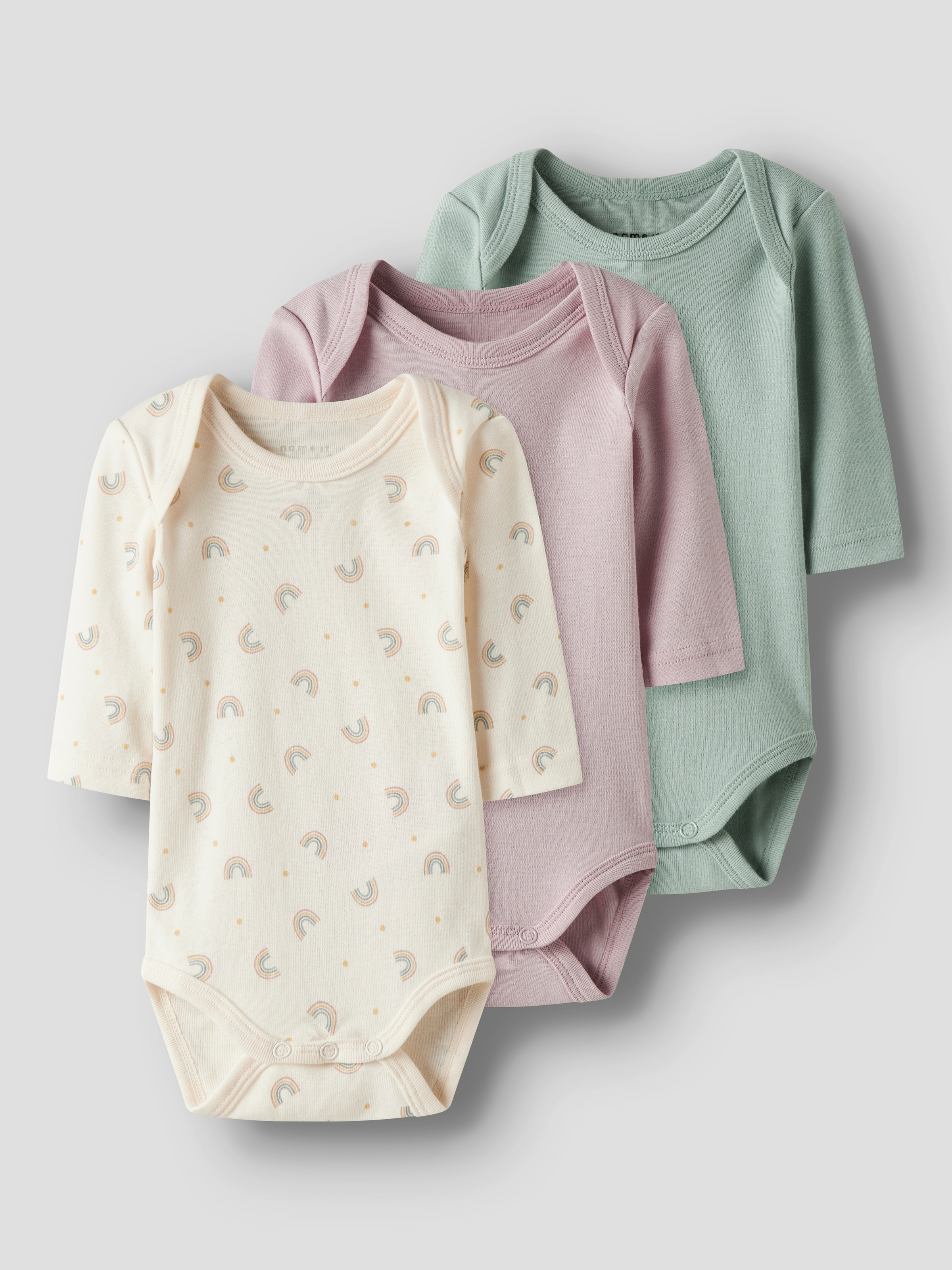 Image of Name It Body "NBFBODY 3P LS JET RAINBOW NOOS" Packung, 3 Stk.