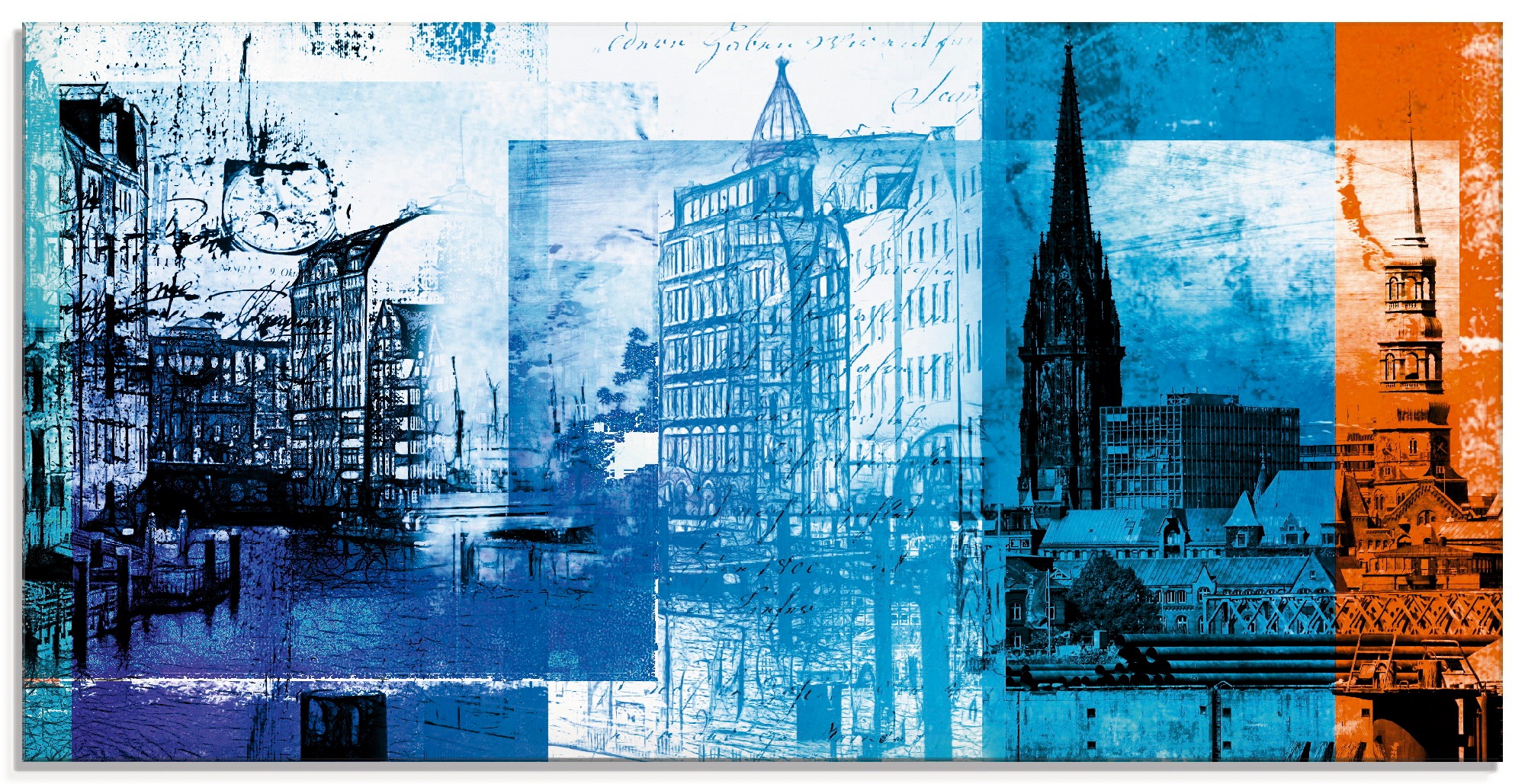 Image of Artland Glasbild »Hamburg Collage IV«, Deutschland, (1 St.) bei Ackermann Versand Schweiz