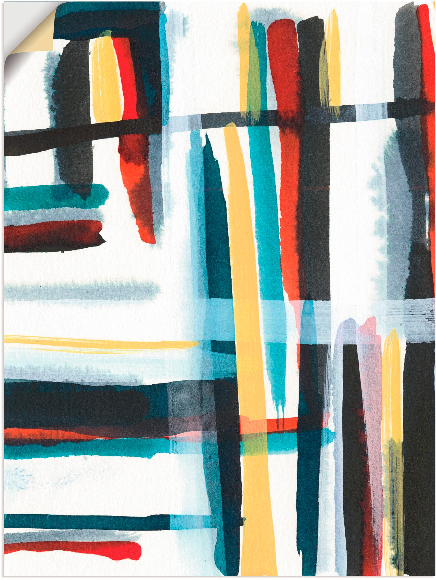 Image of Artland Wandbild »Bücherregal I«, Muster, (1 St.), in vielen Grössen & Produktarten - Alubild / Outdoorbild für den Aussenbereich, Leinwandbild, Poster, Wandaufkleber / Wandtattoo auch für Badezimmer geeignet bei Ackermann Versand Schweiz