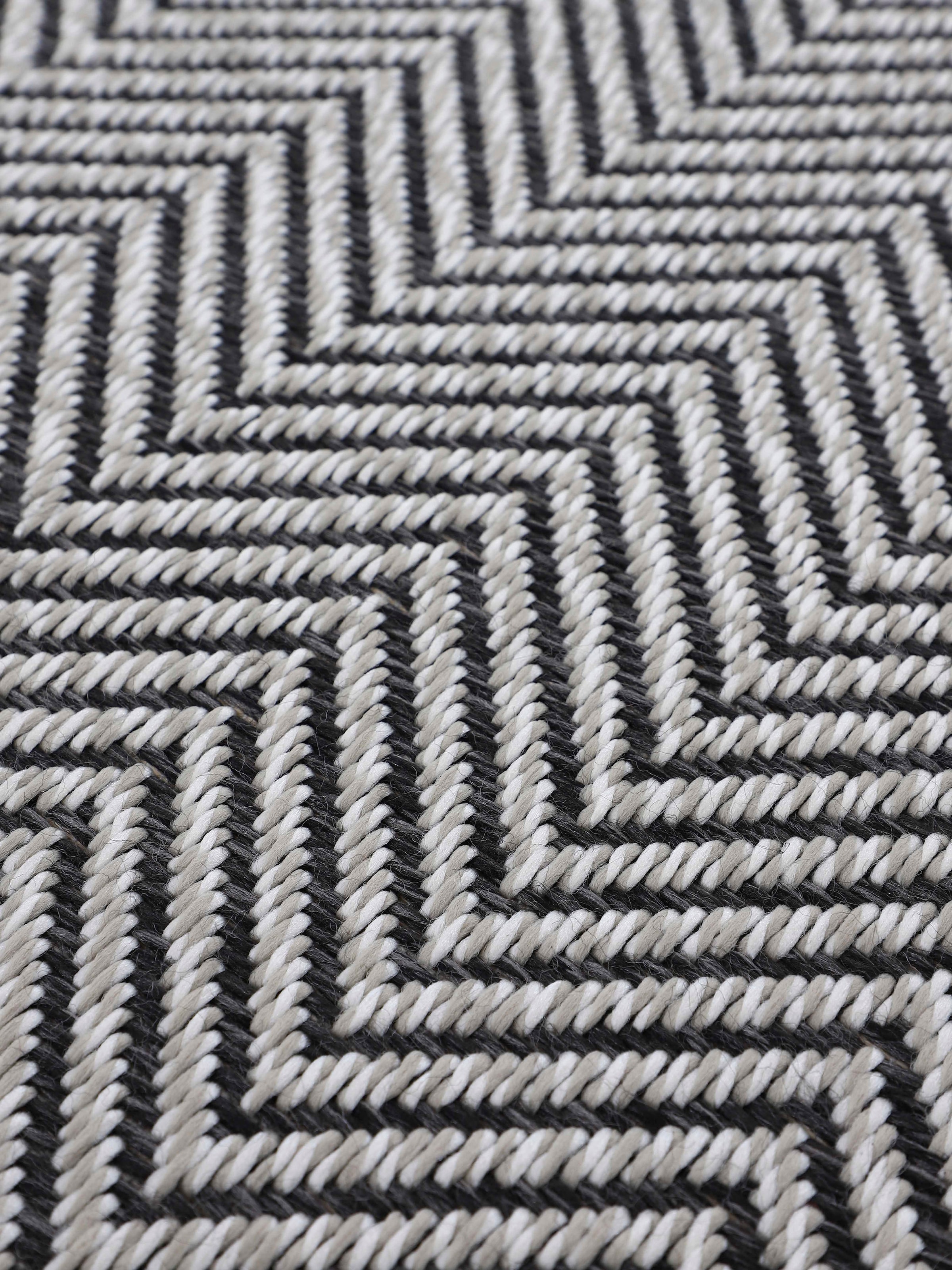 carpetfine Teppich »Boho 106«, rechteckig, 4 mm Höhe, robustes Flachgewebe, Sisal Optik, UV-beständig, Aussenbereich