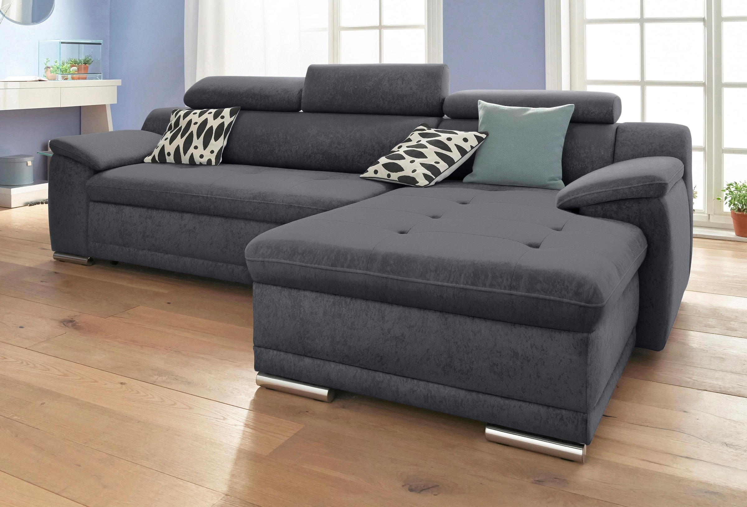 Image of sit&more Ecksofa "Andiamo L-Form" wahlweise mit Bettfunktion, inklusive Kopfteilverstellung