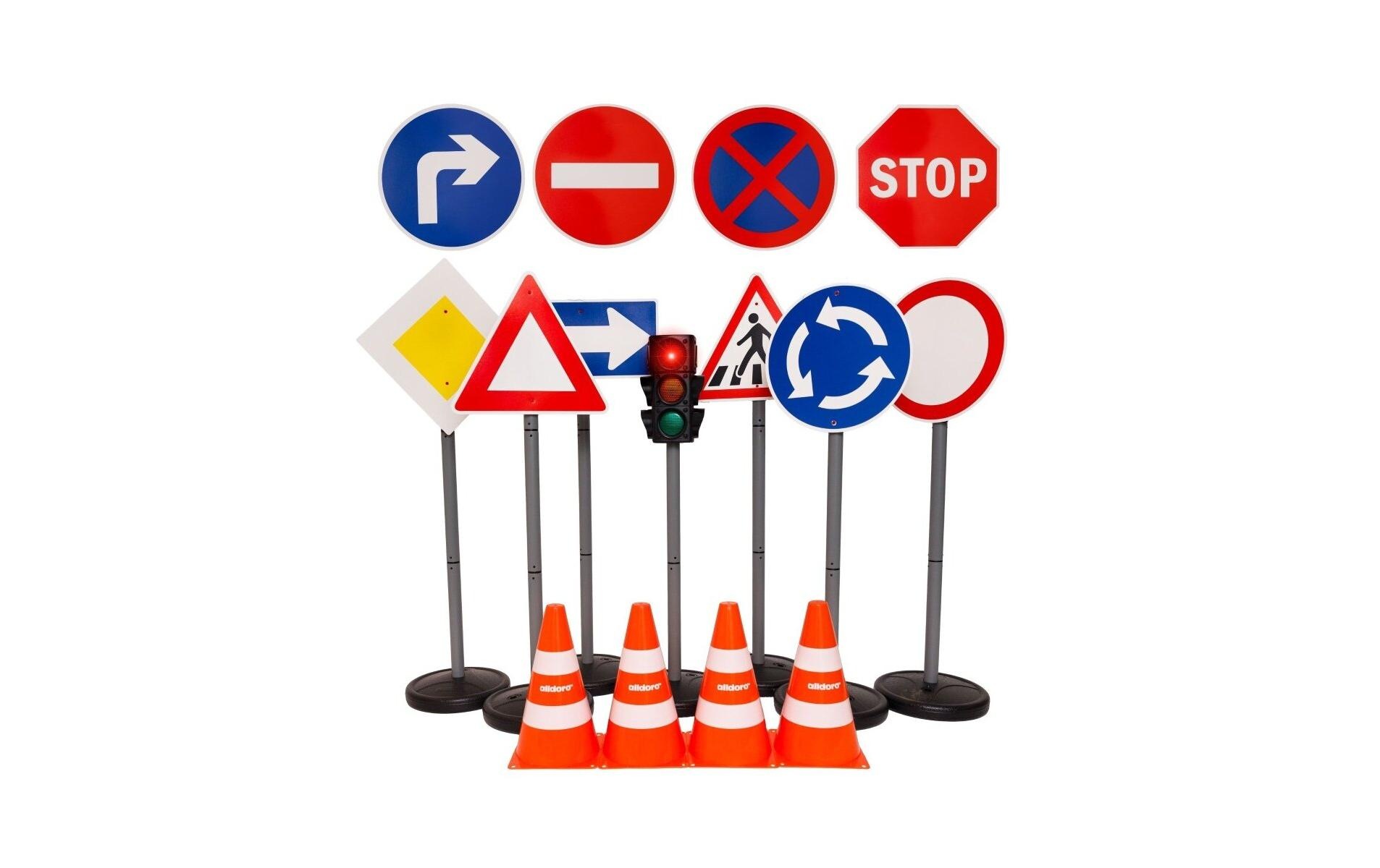 Image of alldoro Spiel-Verkehrszeichen "XXL Verkehrsset, 21 Teile"