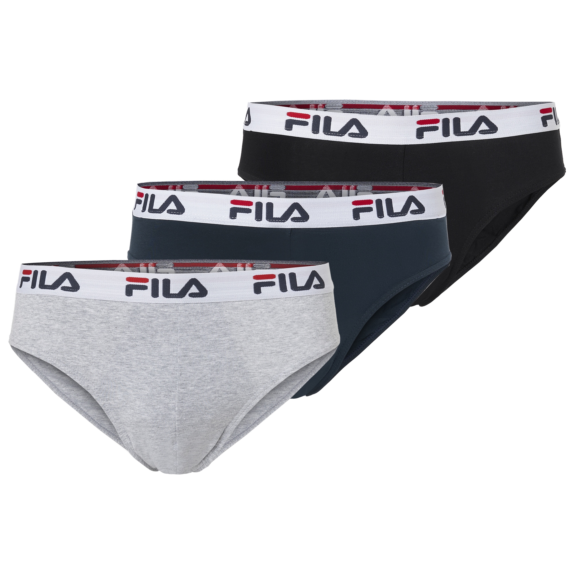 Image of Fila Slip "MAN BRIEF" 3er Pack, mit elastischem Logobund