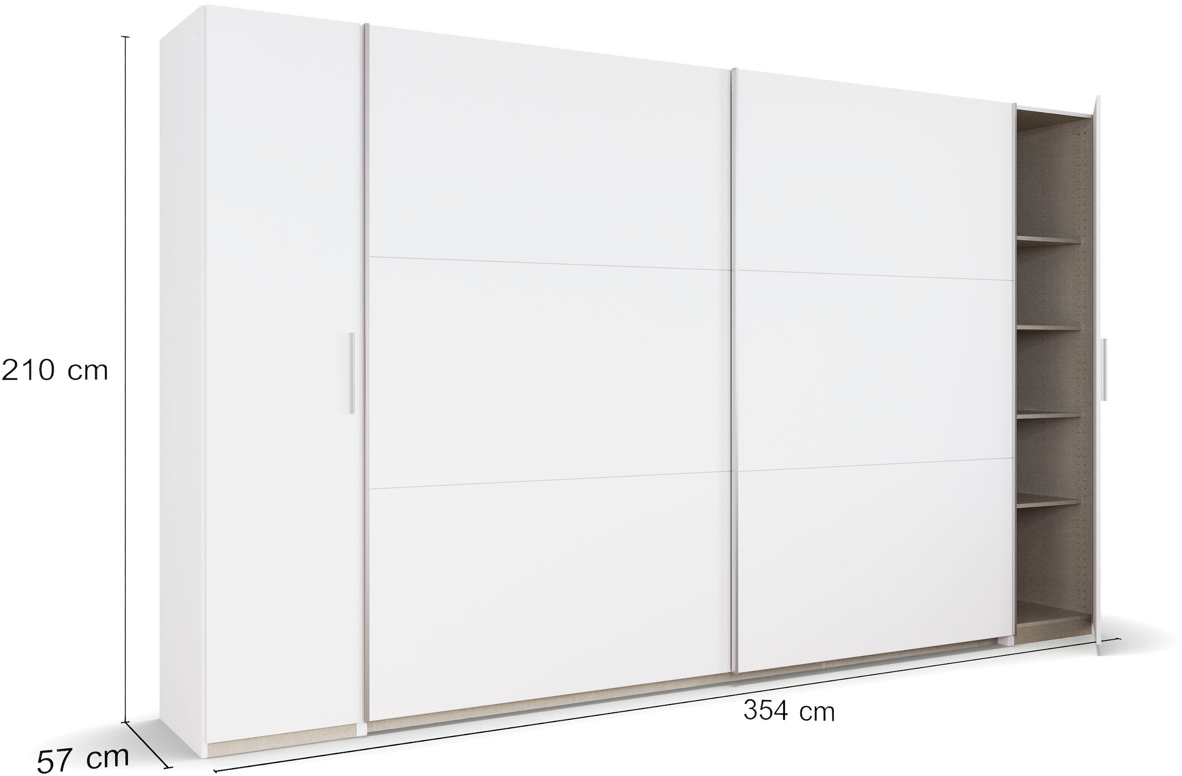 rauch Schwebetürenschrank »Kleiderschrank Drehtürenschrank Schrank Garderobe KRONACH TOPSELLER«, mit Dreh- und Schwebetüren und vielen Einlegeböden MADE IN GERMANY