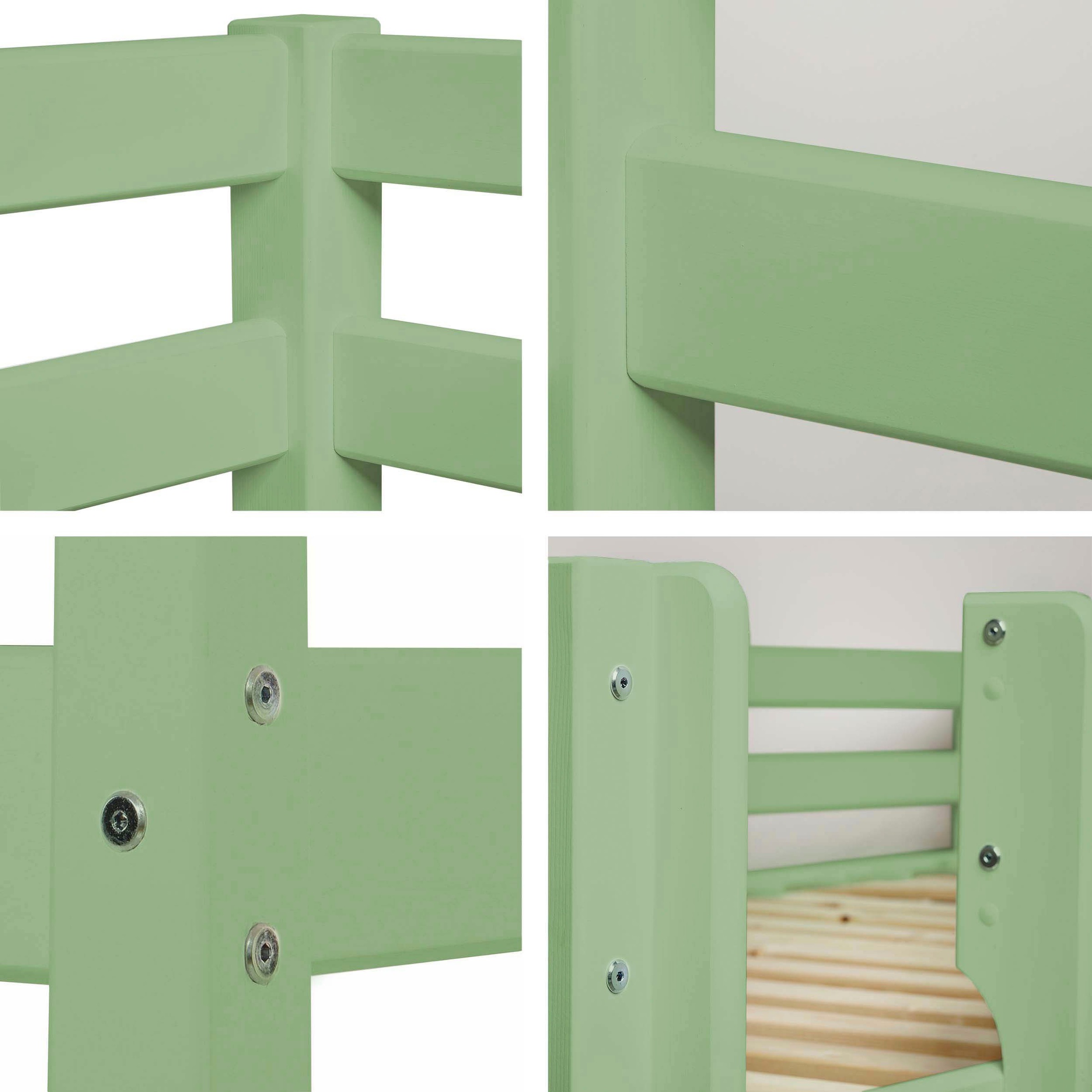 Hoppekids Spielbett »ECO COMFORT, Hochbett, in 2 Einzelbetten teilbar«, Höhe 72cm, Farbe & Grösse & Matratze
