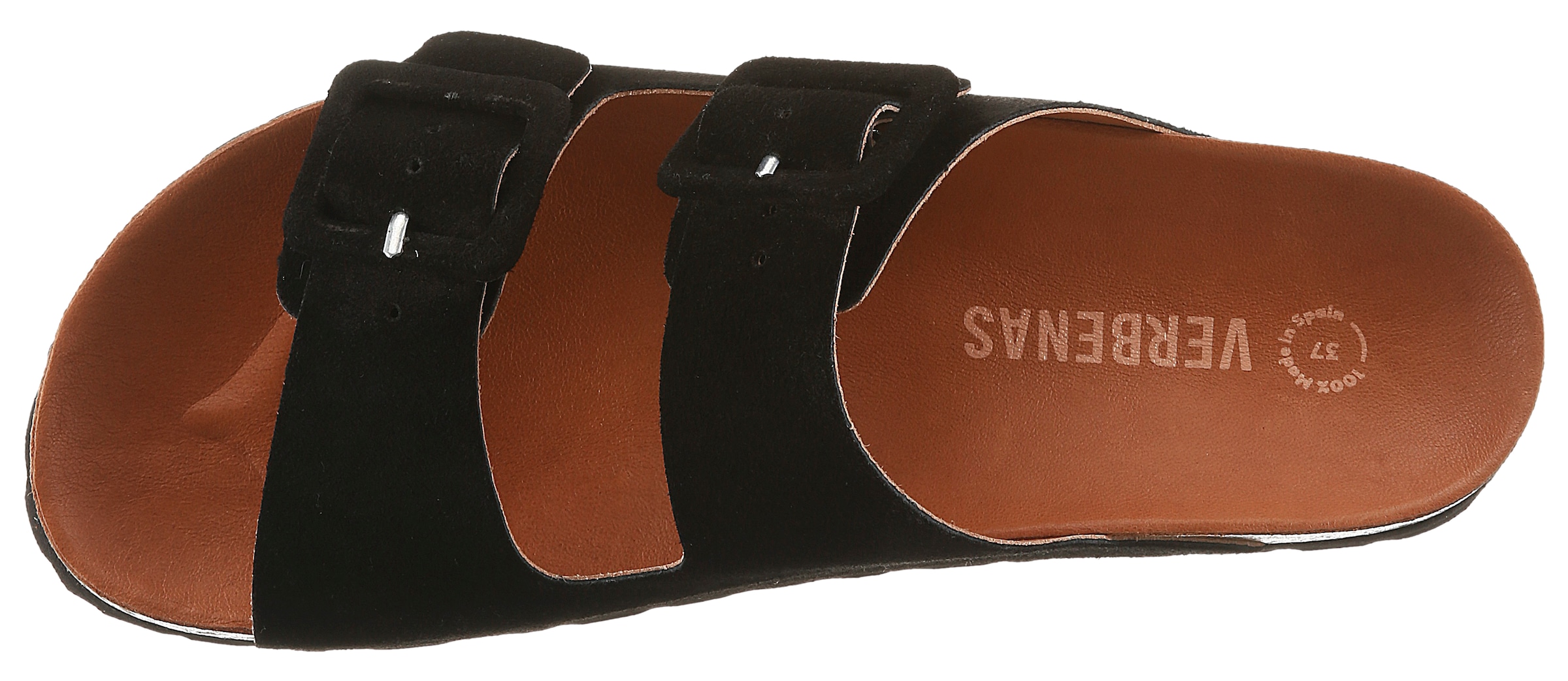 VERBENAS Pantolette »Randell Velour«  Sommerschuh, Flat, Hausschuh mit Softfussbett