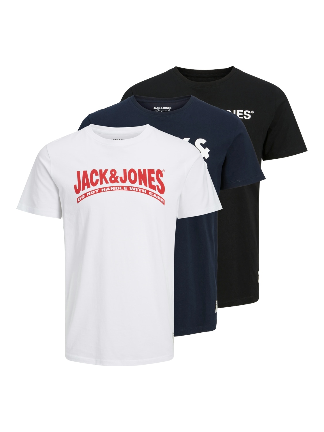 Image of Jack & Jones Kurzarmshirt "JOR30HISTORY TEE SS CREW NECK 3PK MP" Packung, 3 Stk.