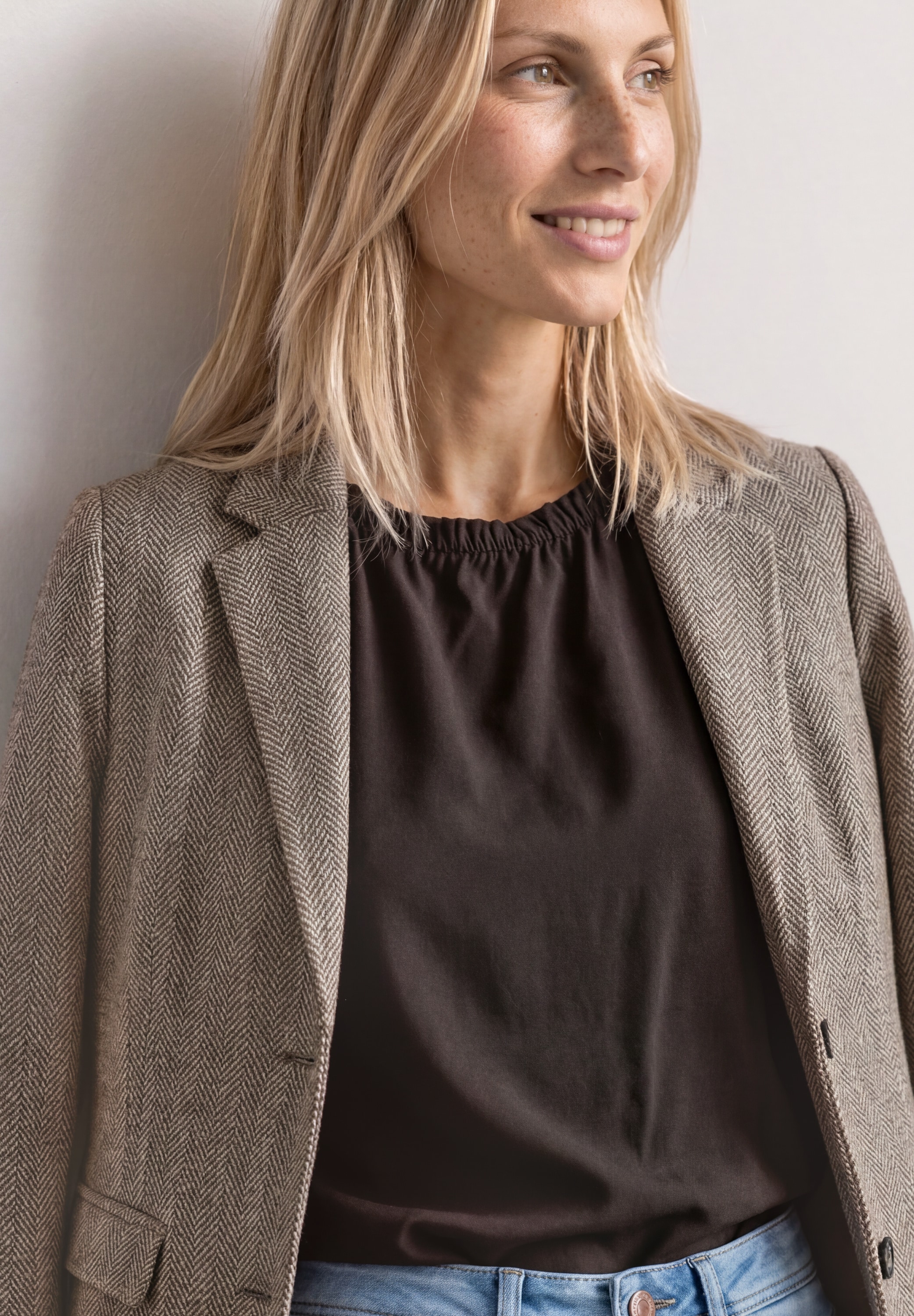 STREET ONE Veste blazer avec col à revers et motif