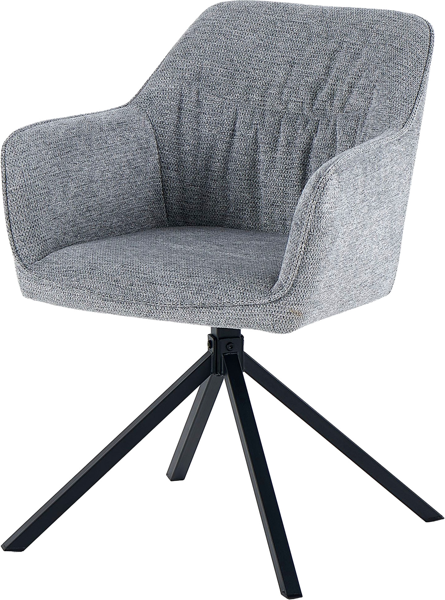 GOODproduct Esszimmerstuhl »Turin« (Set) 2 Stk.moderner Stuhl, 360 Grad drehbar, mit hochwertigem Strukturstoff