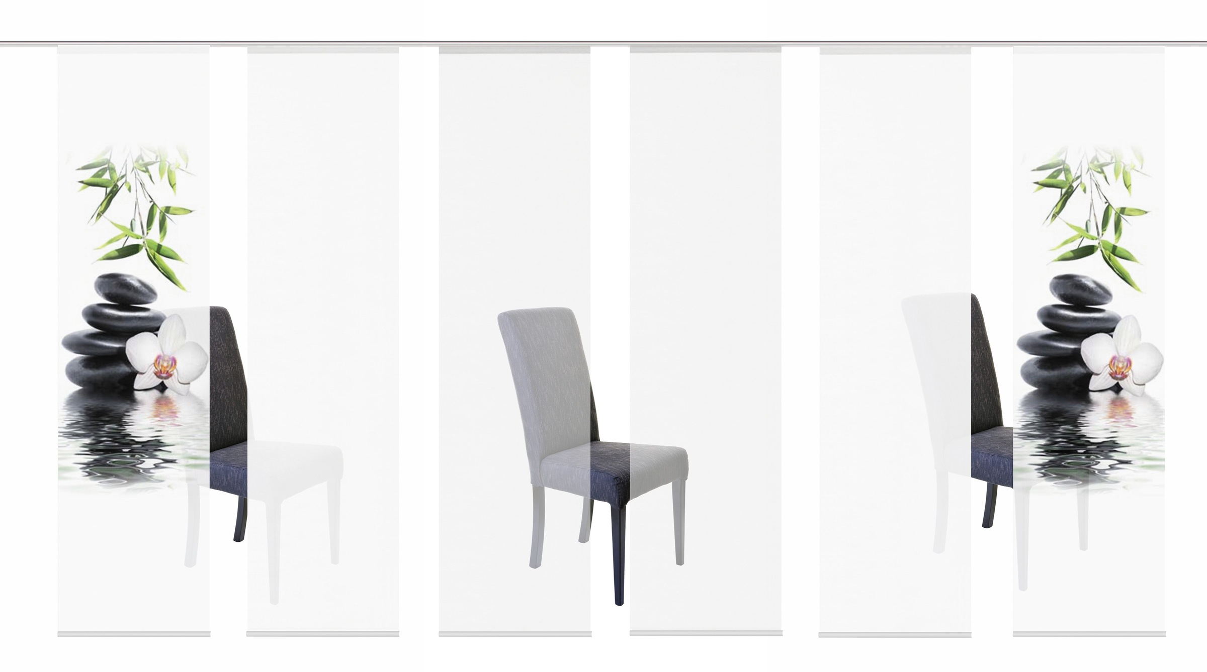 Image of HOME WOHNIDEEN Schiebegardine »RUSKIN«, (6 St.), HxB: 245x60, inkl. Befestigungszubehör bei Ackermann Versand Schweiz