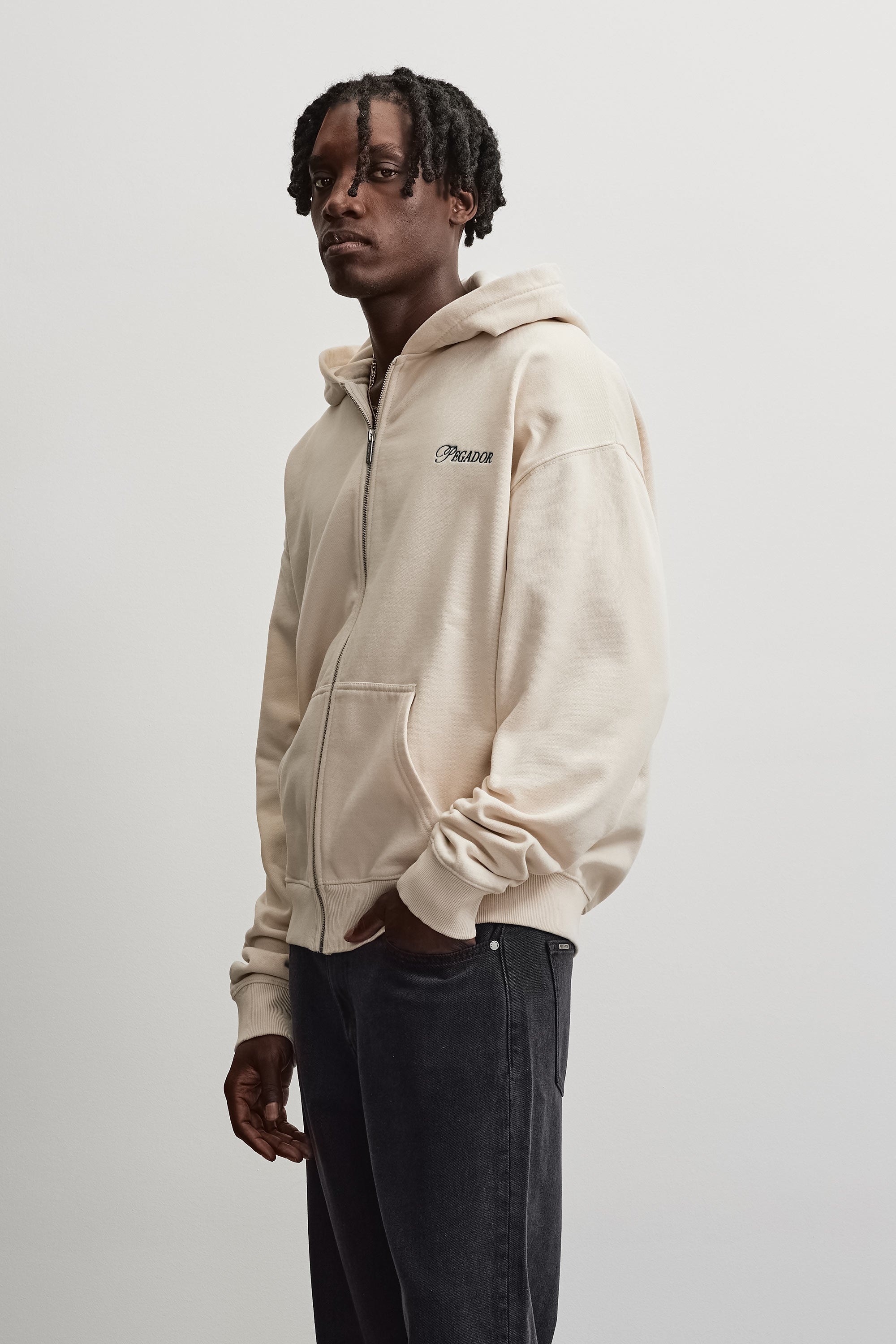 PEGADOR Sweat à capuche »Carloforte Oversized Sweat Jacket« Mélange de coton, coupe oversize
