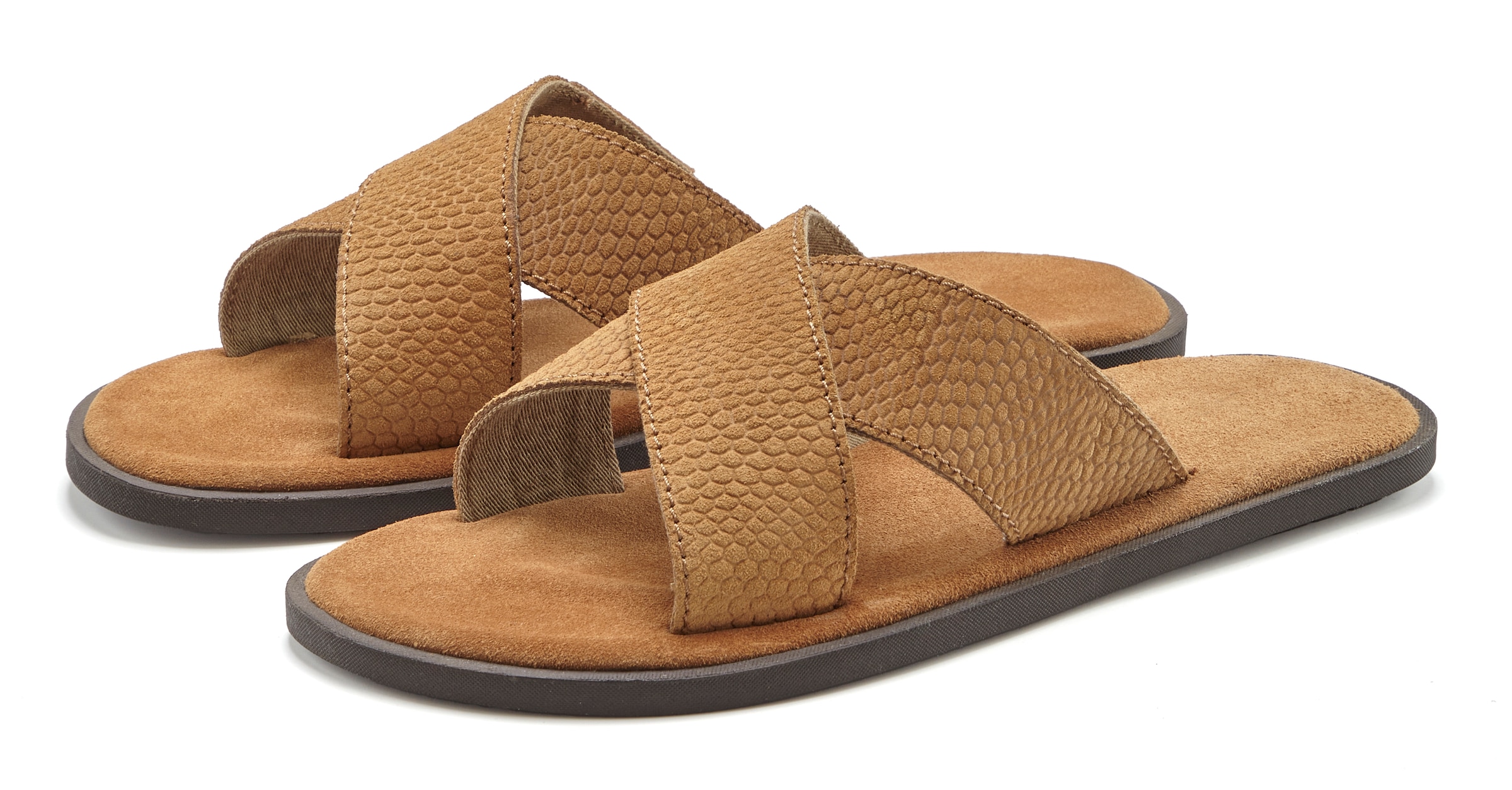 Image of Beachtime Pantolette "Sommerschuhe, offener Schuh, Sandale" NEU aus weichem Leder mit leichter Sohle