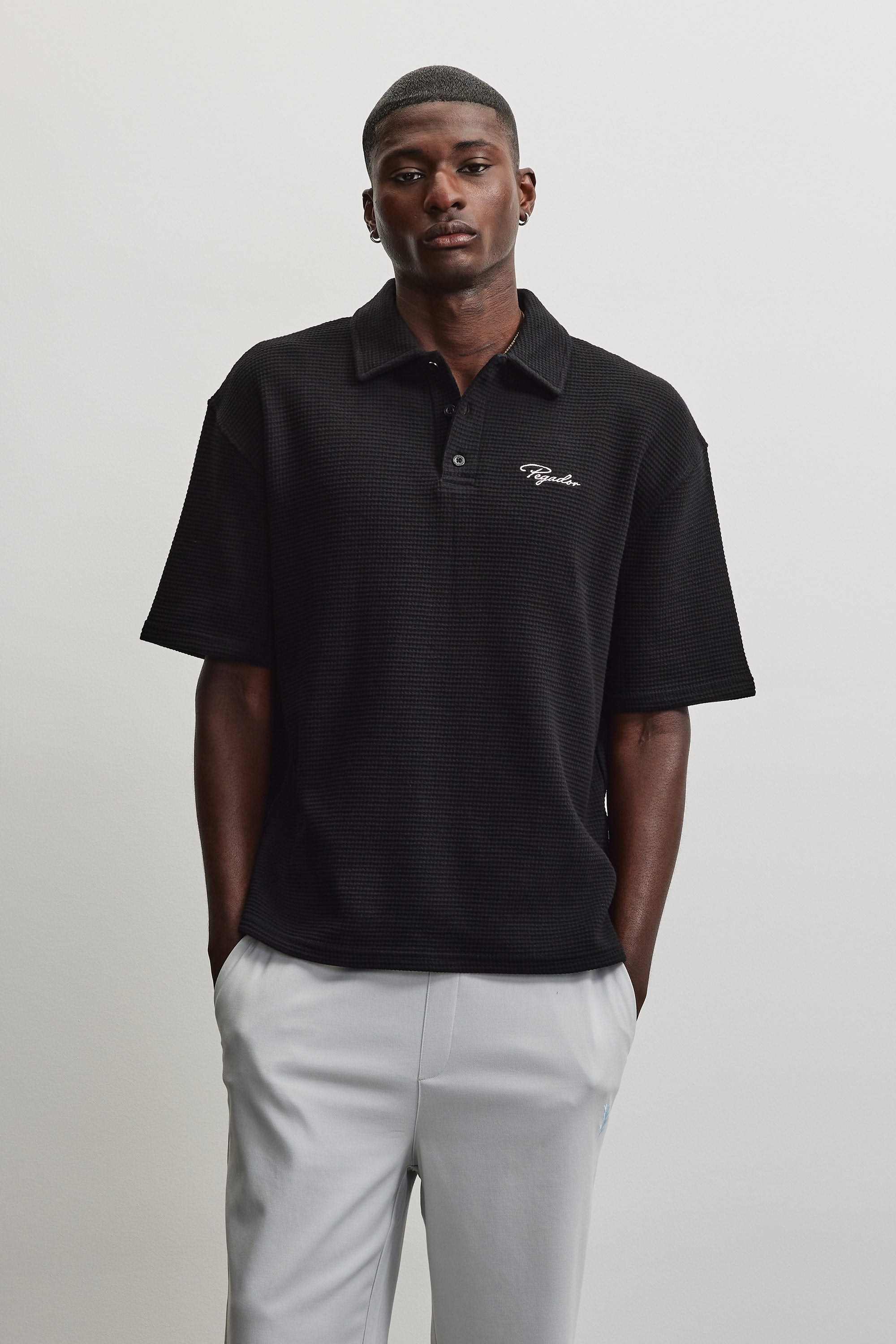 Image of PEGADOR Poloshirt "SIGNAR WAFFLE POLO SHIRT"
