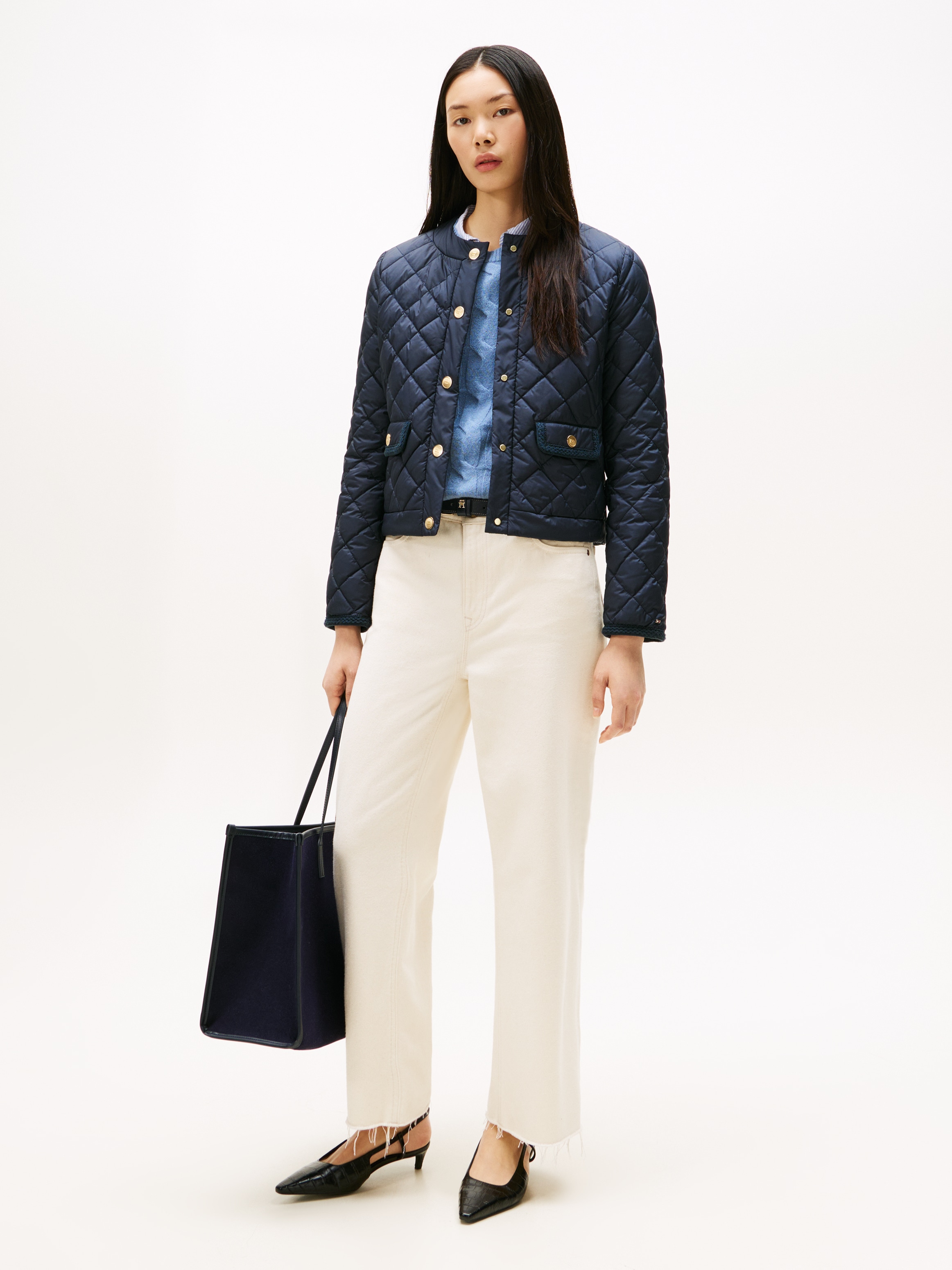 Tommy Hilfiger Steppjacke »G/BUTTON QUILTED REG LADY JACKET«